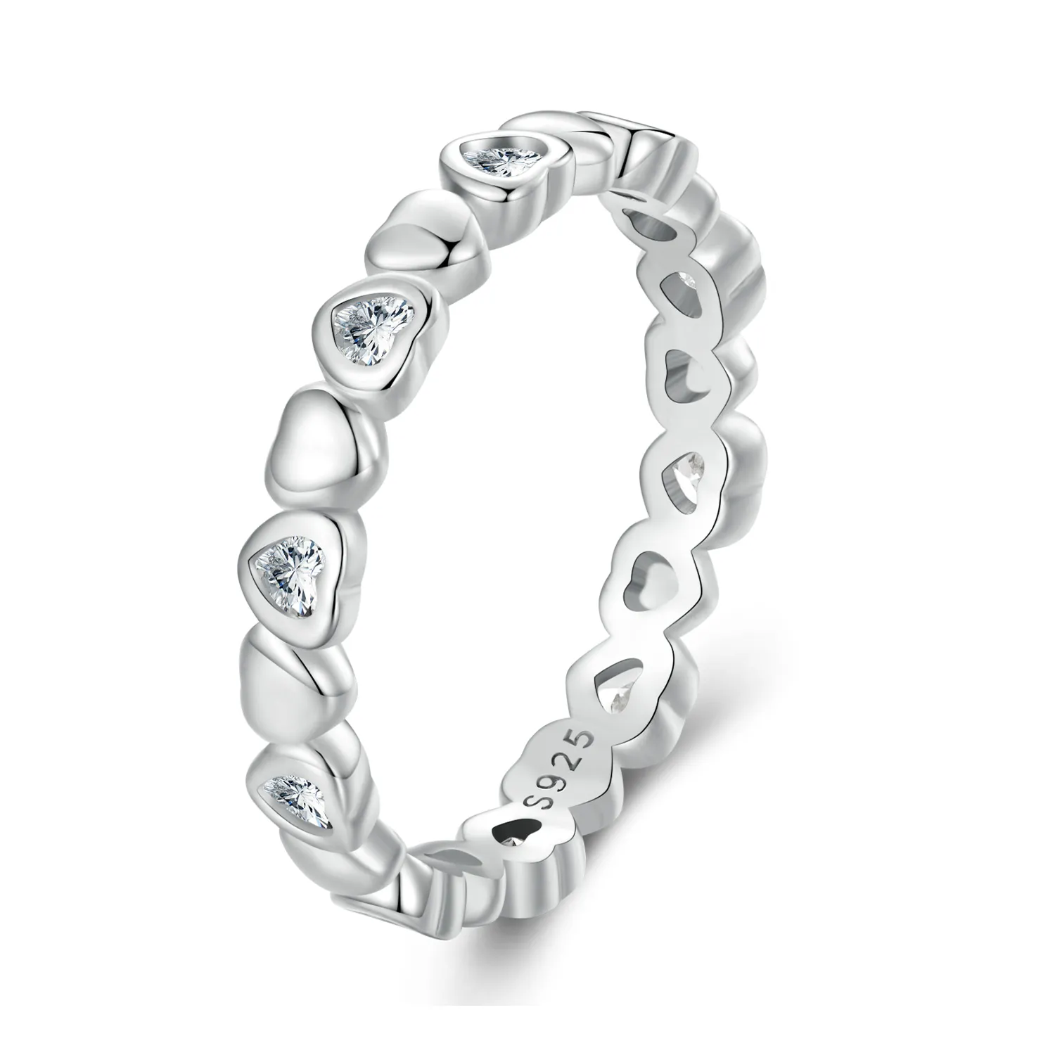 Pandora Style Hearts Ring - BSR421