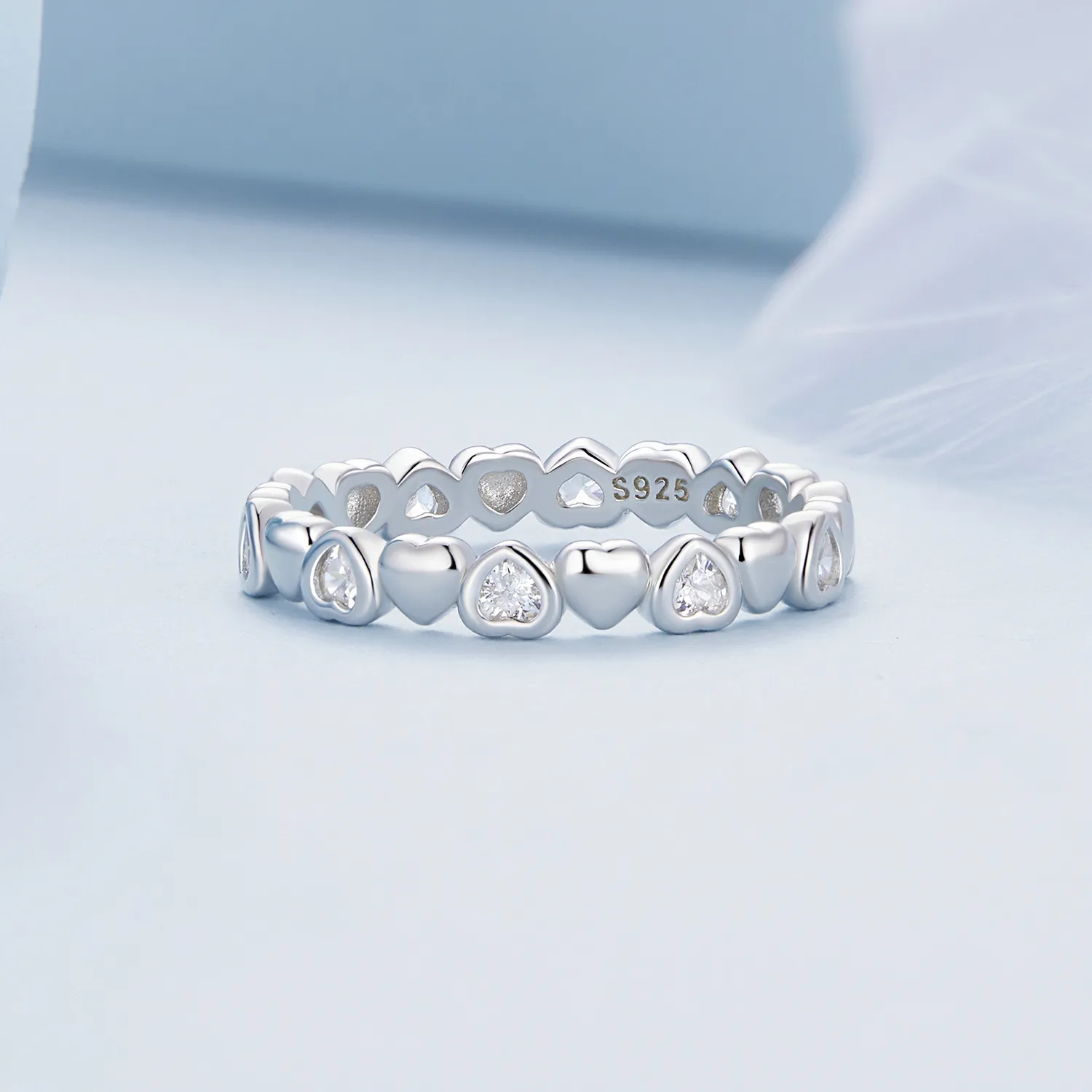 Pandora Style Hearts Ring - BSR421