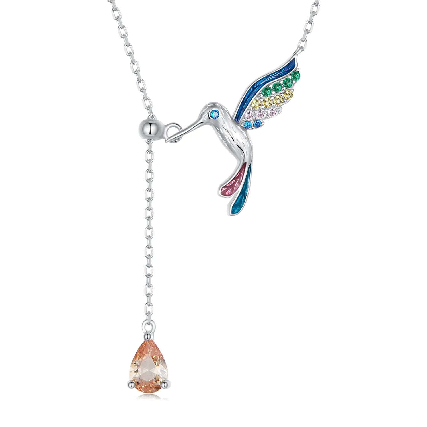 pandora style hummingbird necklace bsn305