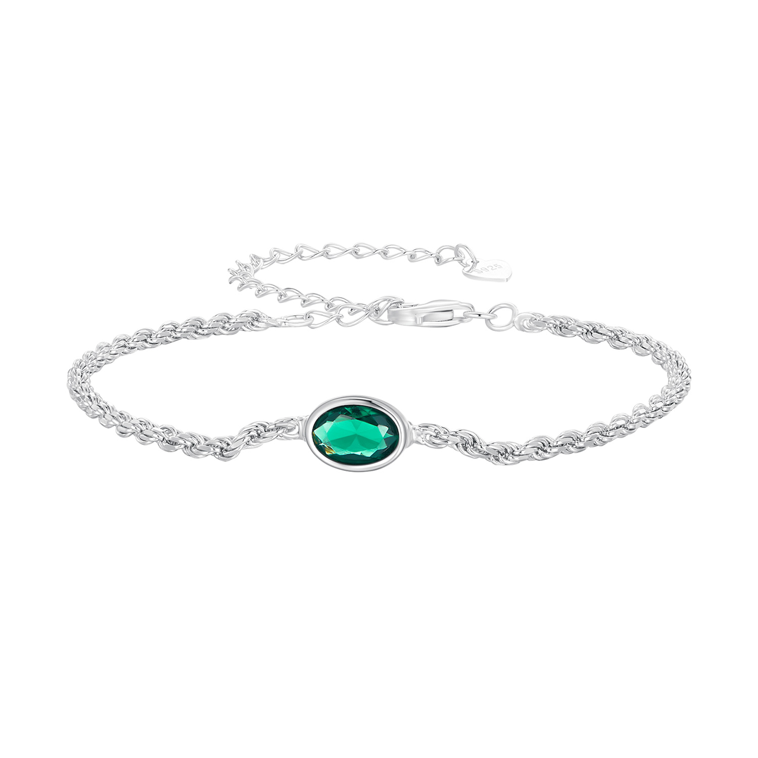 pandora style light luxury green zirconia chopard bracelet bsb116