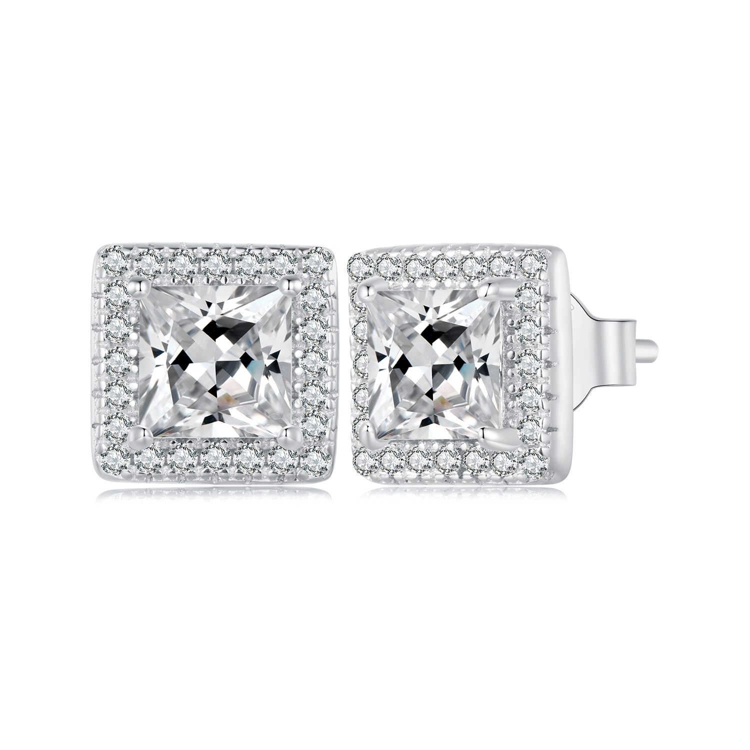 pandora style light luxury stud earrings bse895