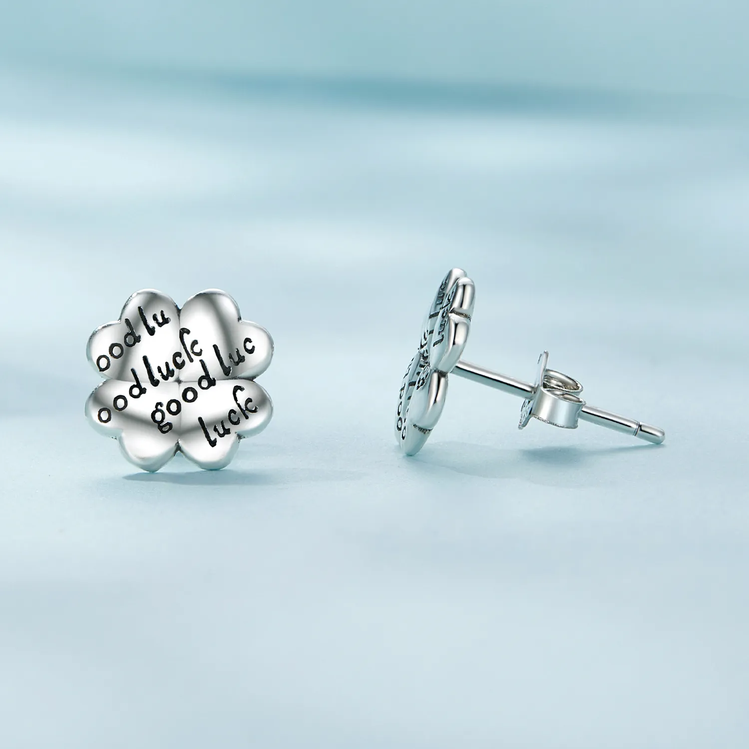 Pandora Style Lucky Clover Studs Earrings - SCE1635