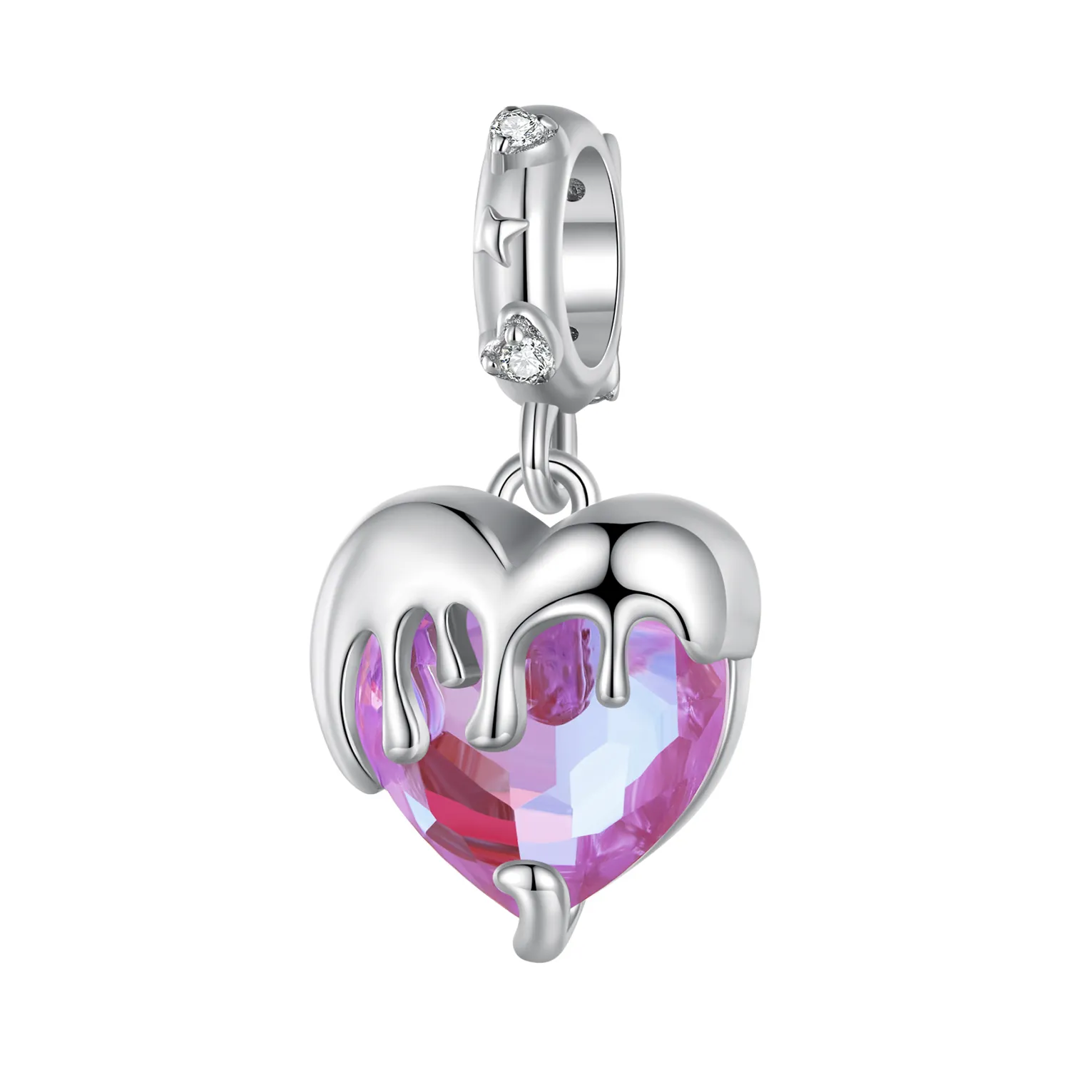 Pandora Style Melting Girl\'s Heart Dangle - SCC2471