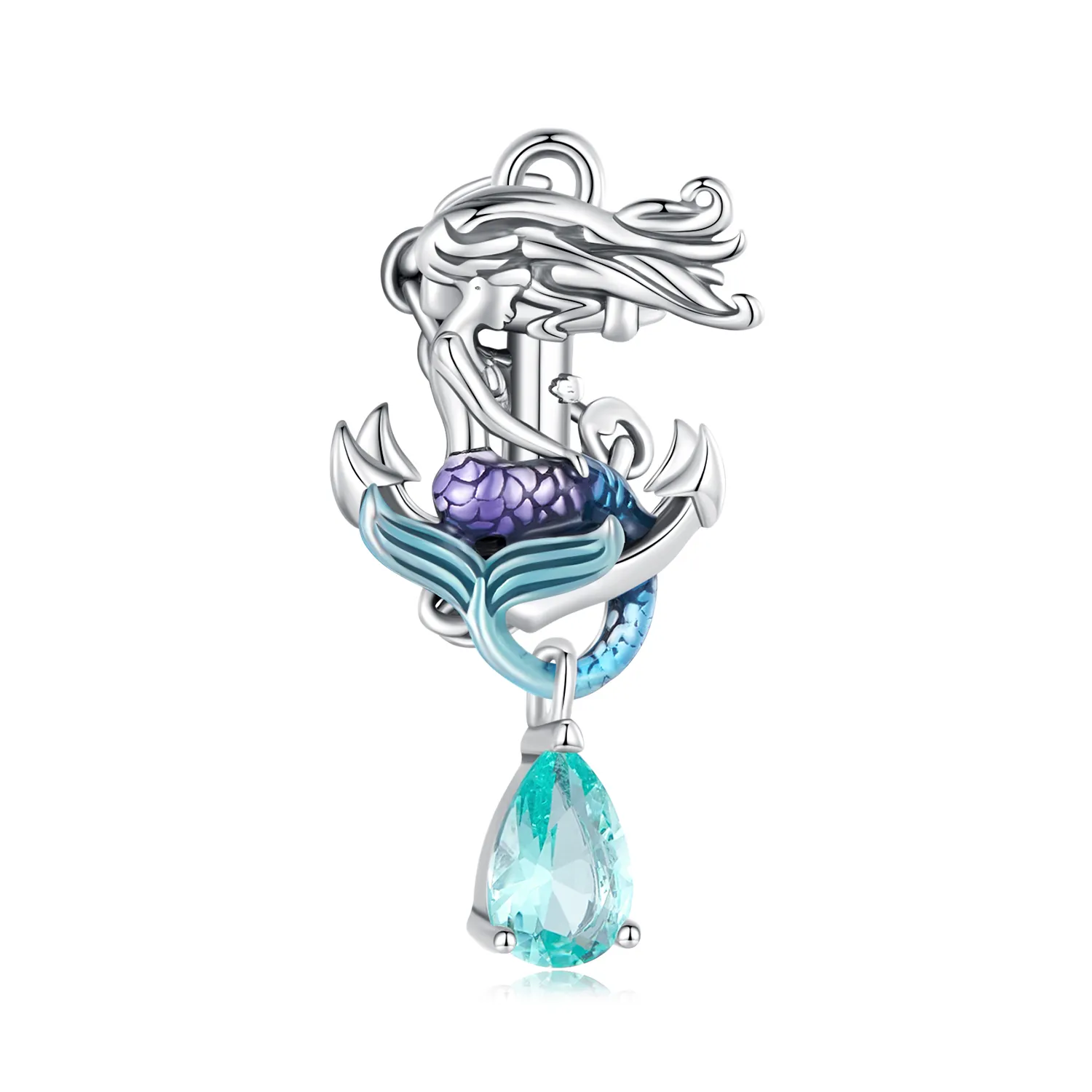 Pandora Style Mermaid Anchor Charm - BSC903