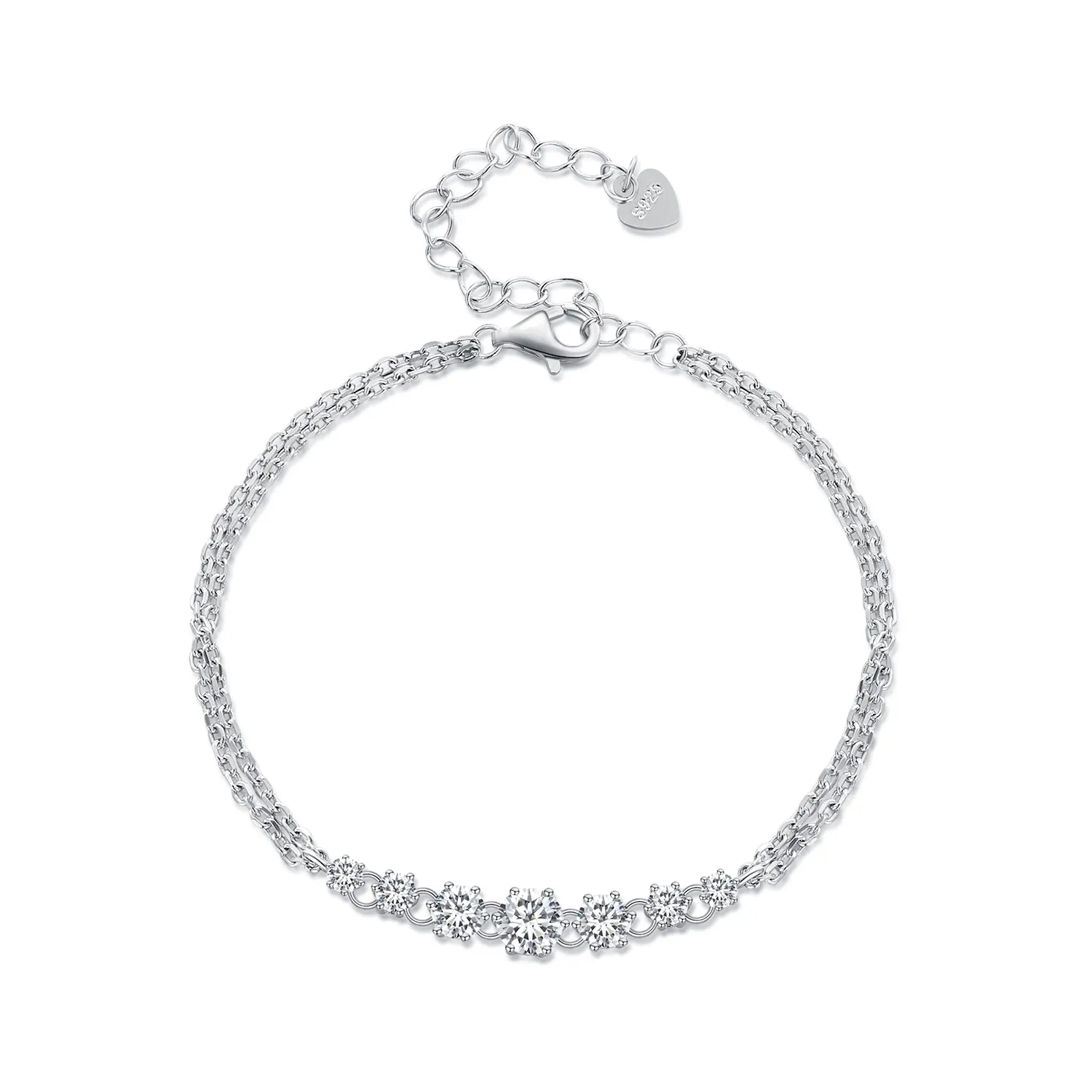 Pandora Style Moissanite Bracelet (One Certificate) - MSB008