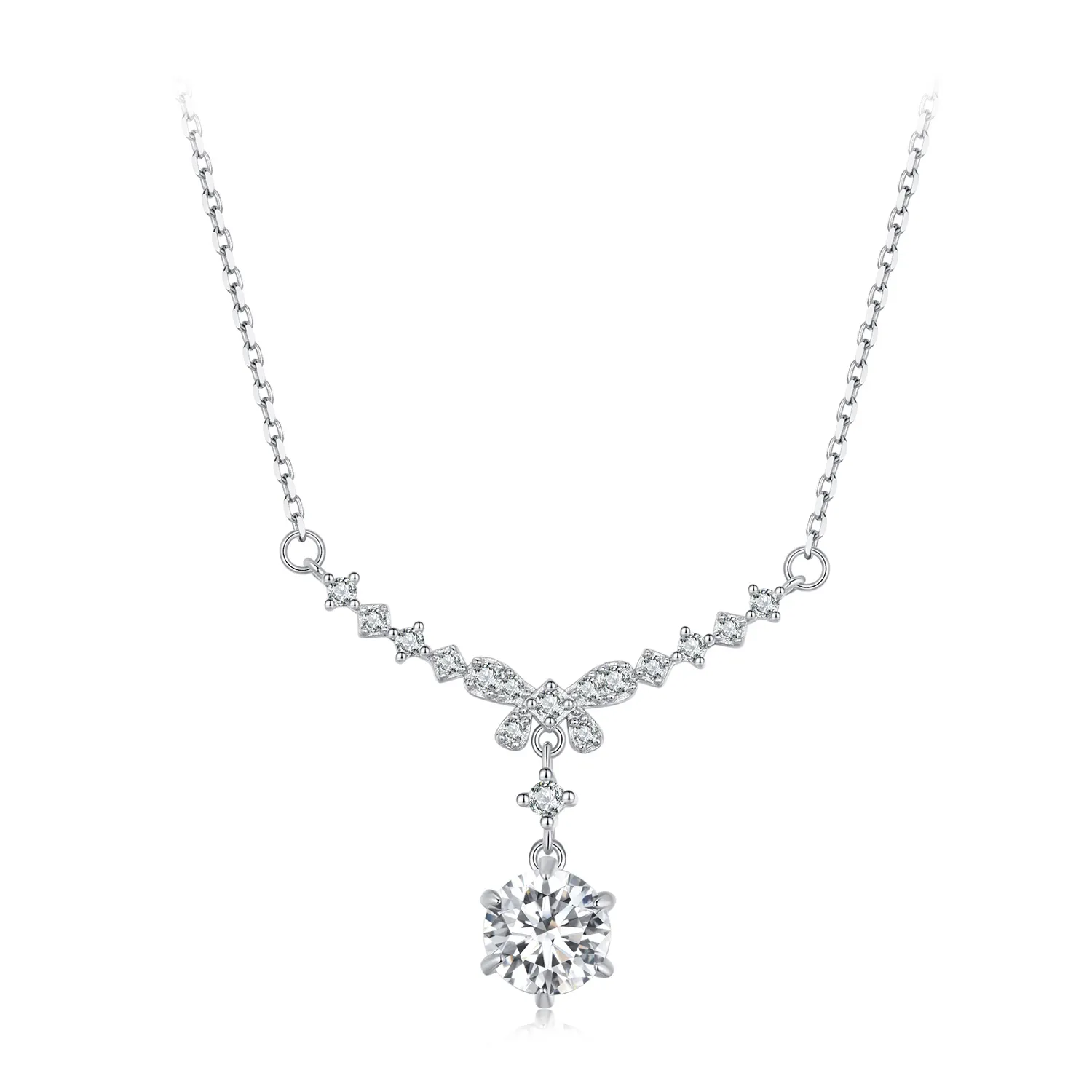 Pandora Style Moissanite Necklace (Comes with One Certificate) - MSN020