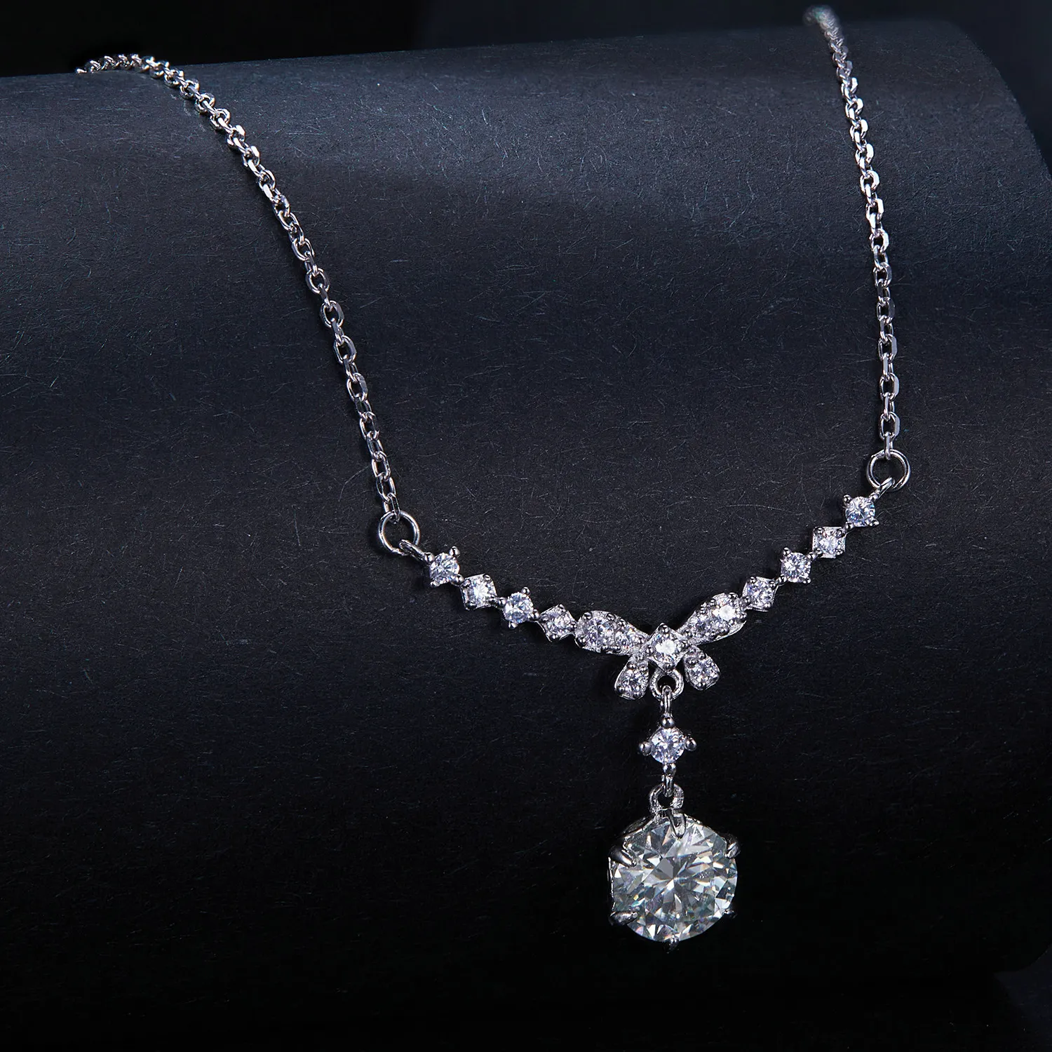 Pandora Style Moissanite Necklace (Comes with One Certificate) - MSN020