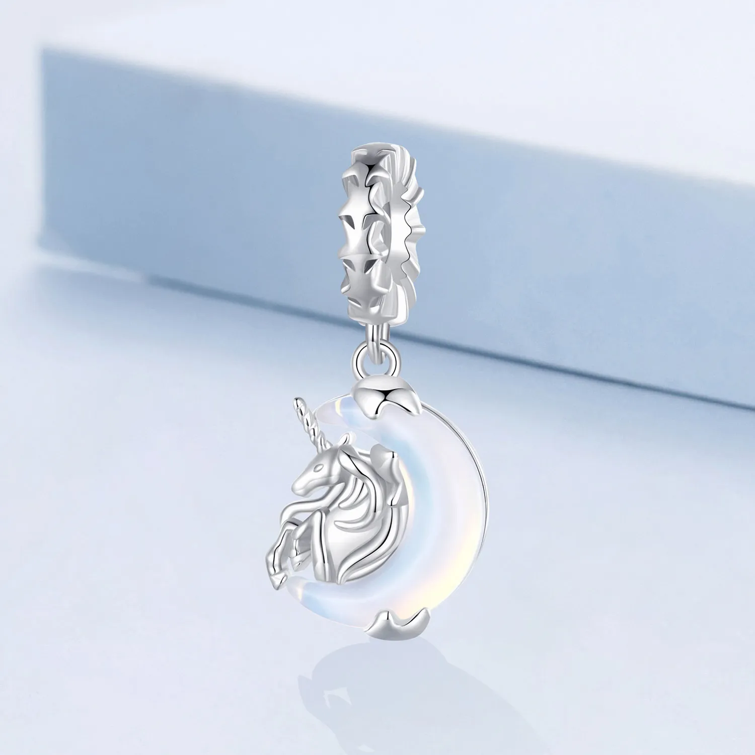 Pandora Style Moon Unicorn Dangle - BSC926