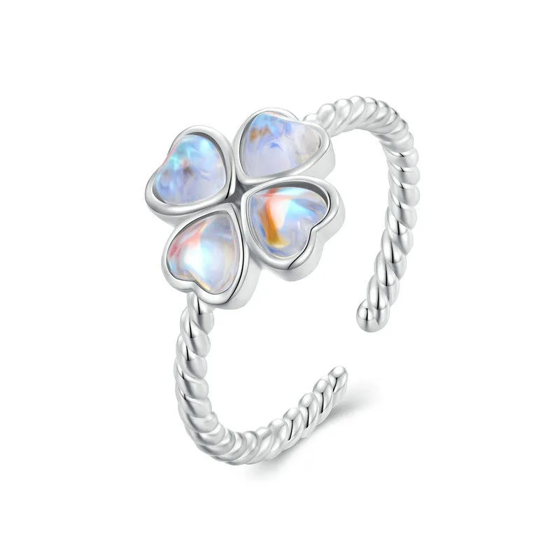 Pandora Style Moonlight Clover Open Ring - BSR458-E