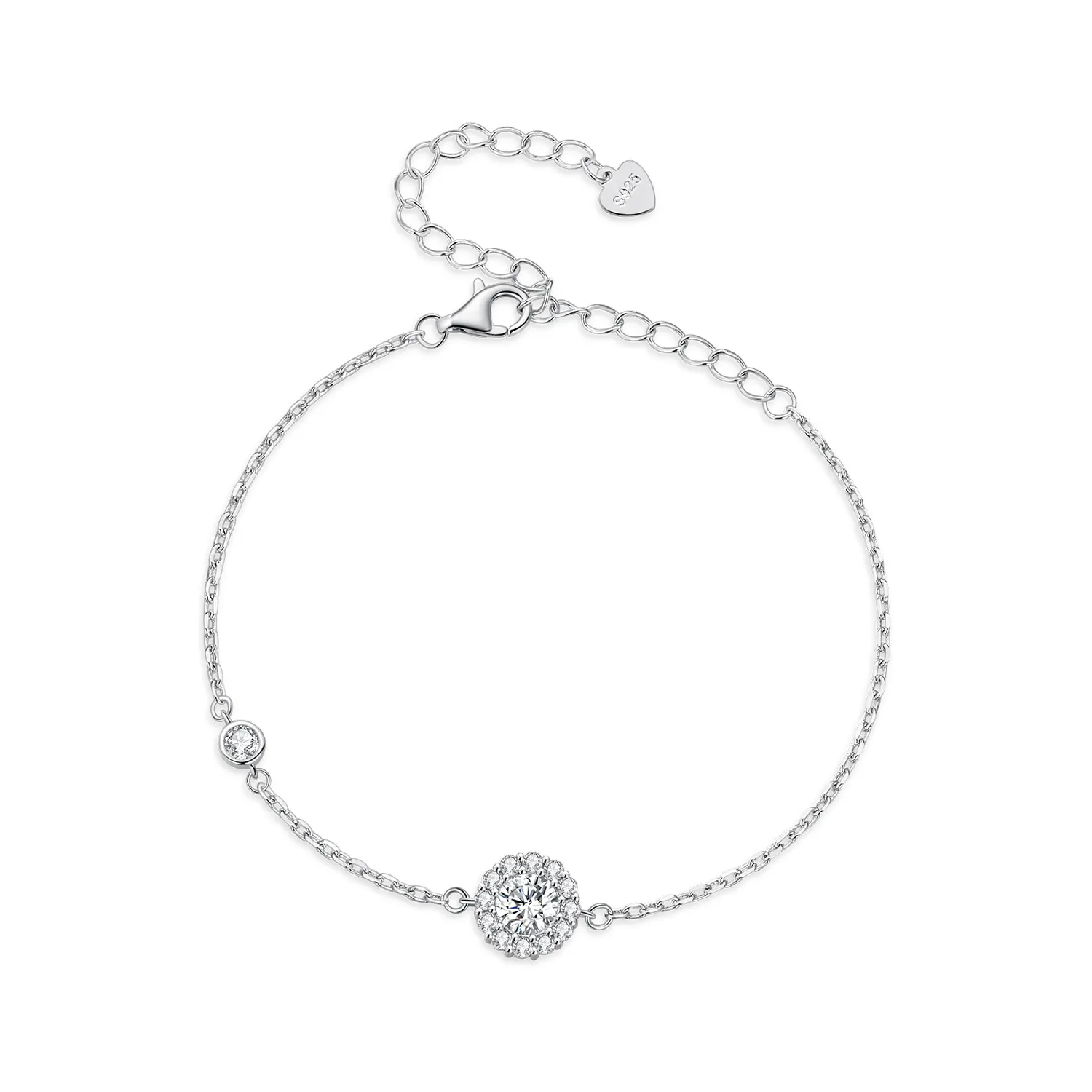 Pandora Style One Carat Simple Bracelet with One Certificate - MSB007