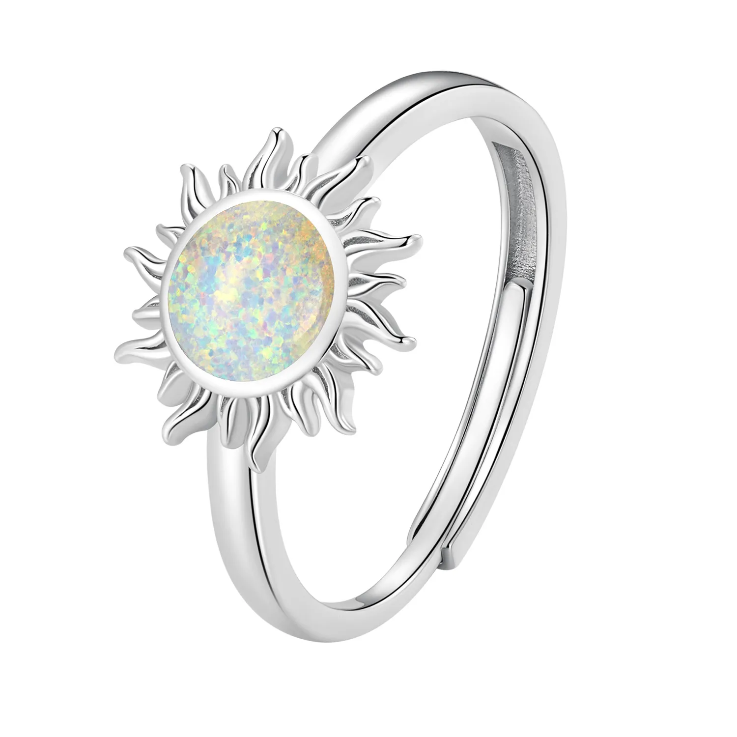 Pandora Style Opal Sun Ring - BSR398