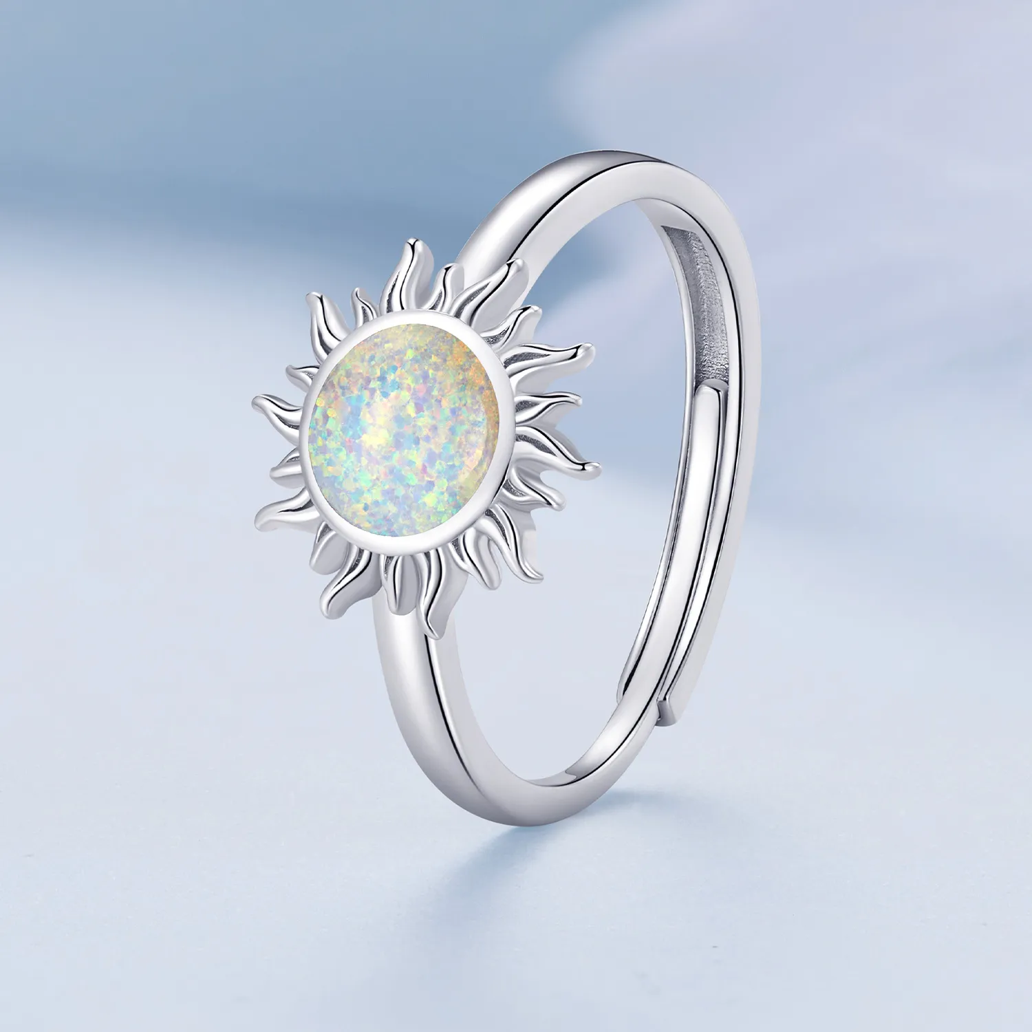 Pandora Style Opal Sun Ring - BSR398