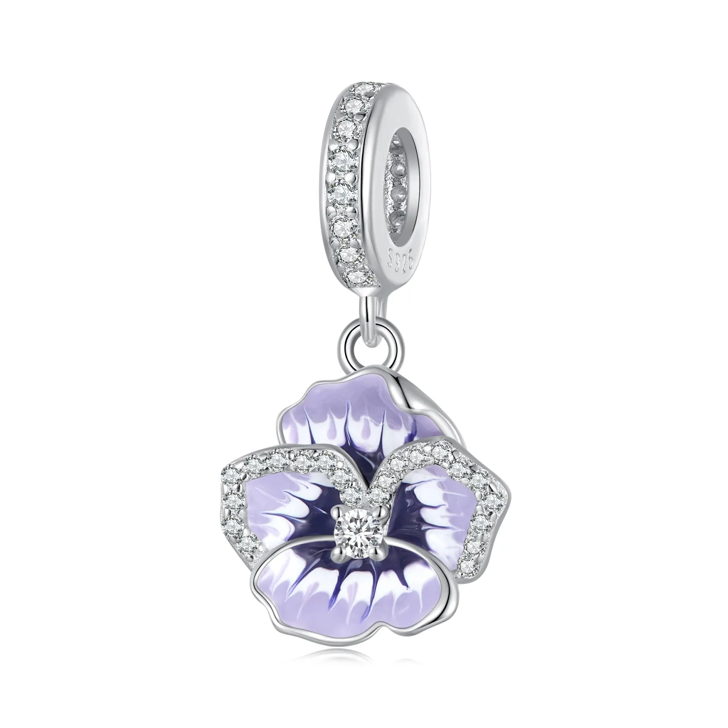 Pandora Style Pansy Dangle - SCC2583