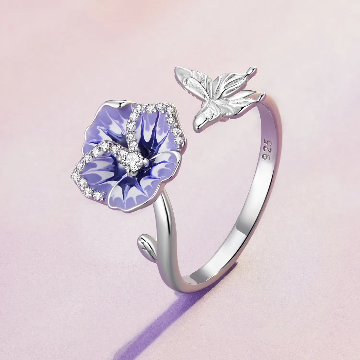 Pandora Style Pansy Ring - BSR452-E