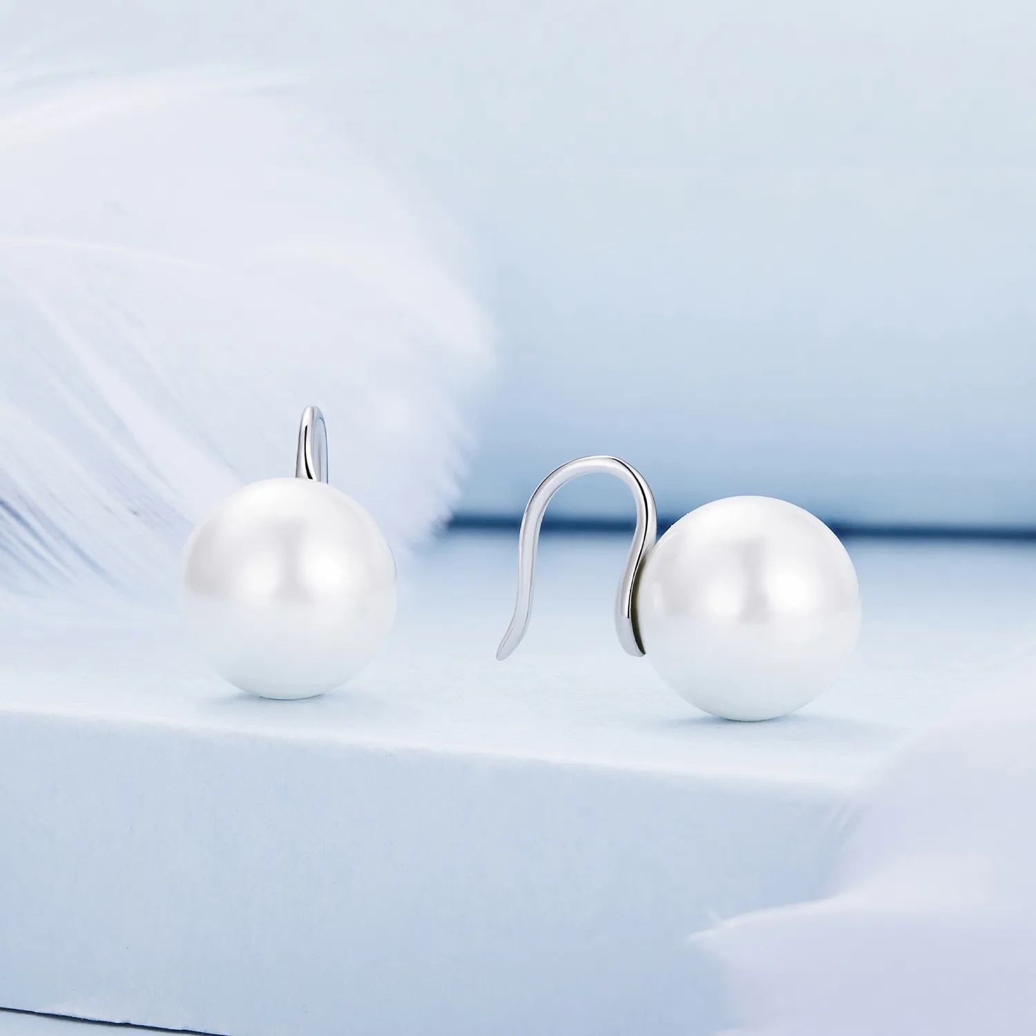 Pandora Style Pearl Stud Earrings - BSE857