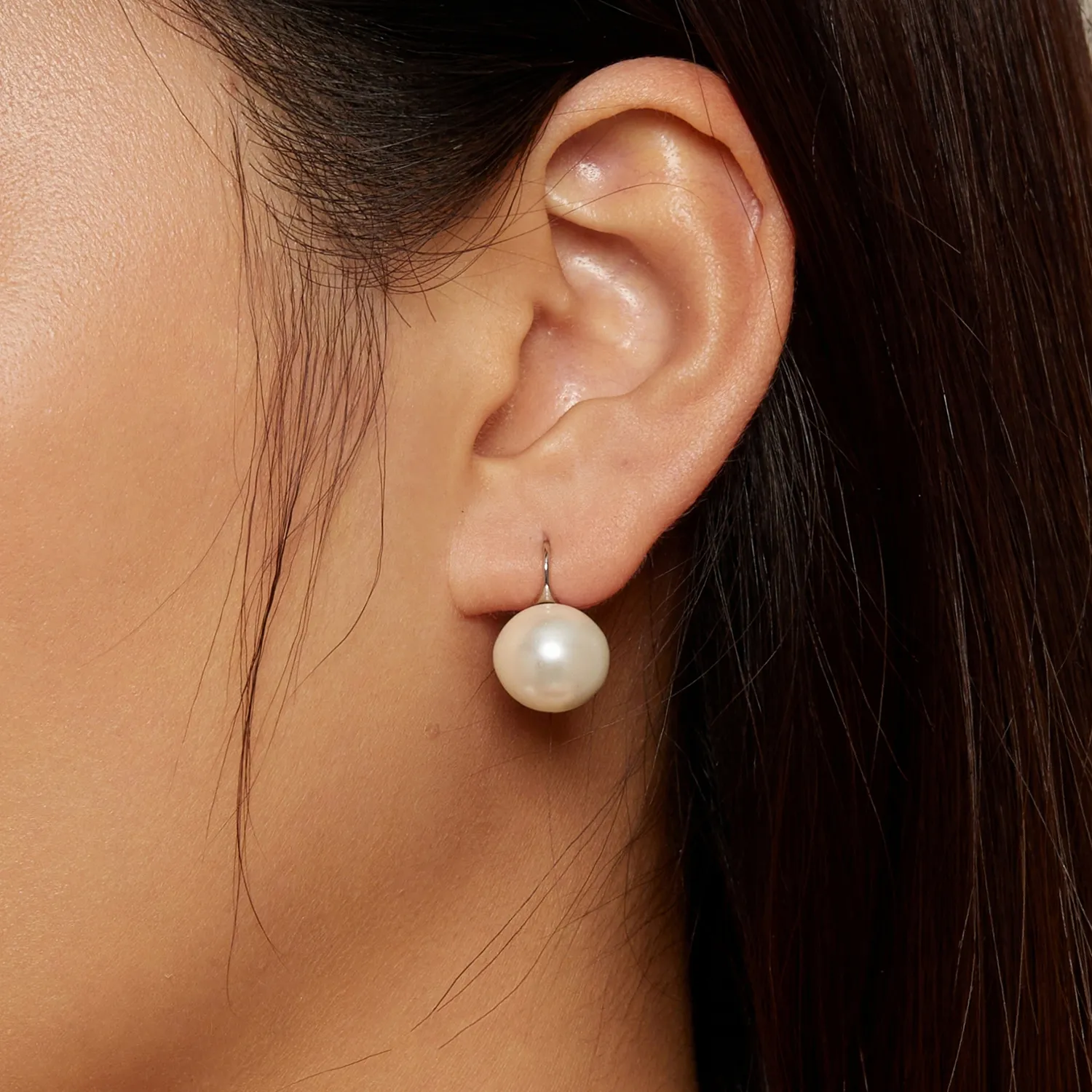 Pandora Style Pearl Stud Earrings - BSE857