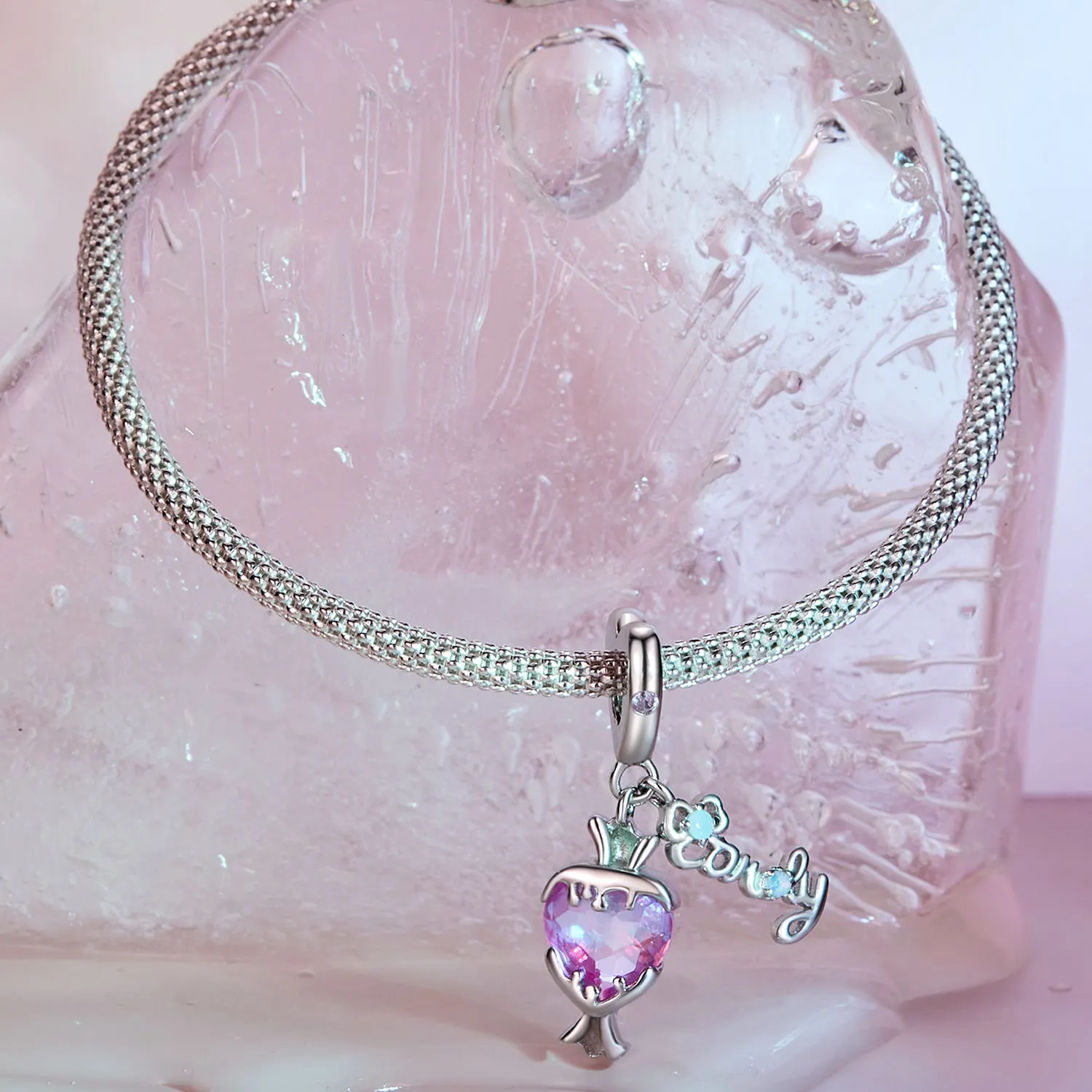 Pandora Style Pink Candy Dangle - SCC2640