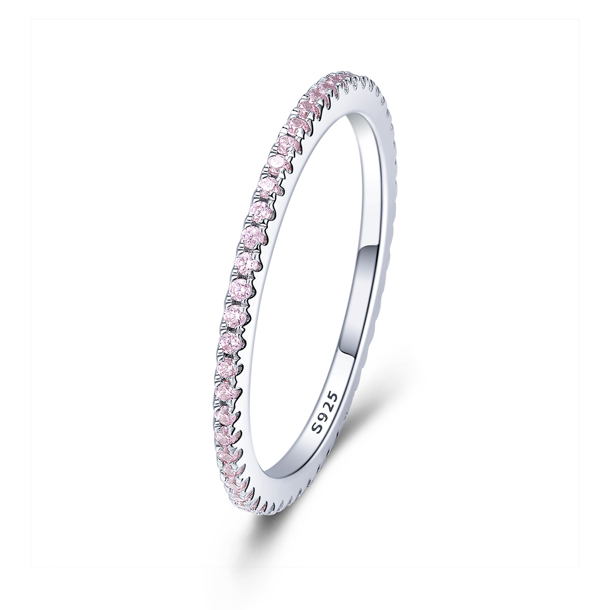 pandora style pink diamond ring scr066 j