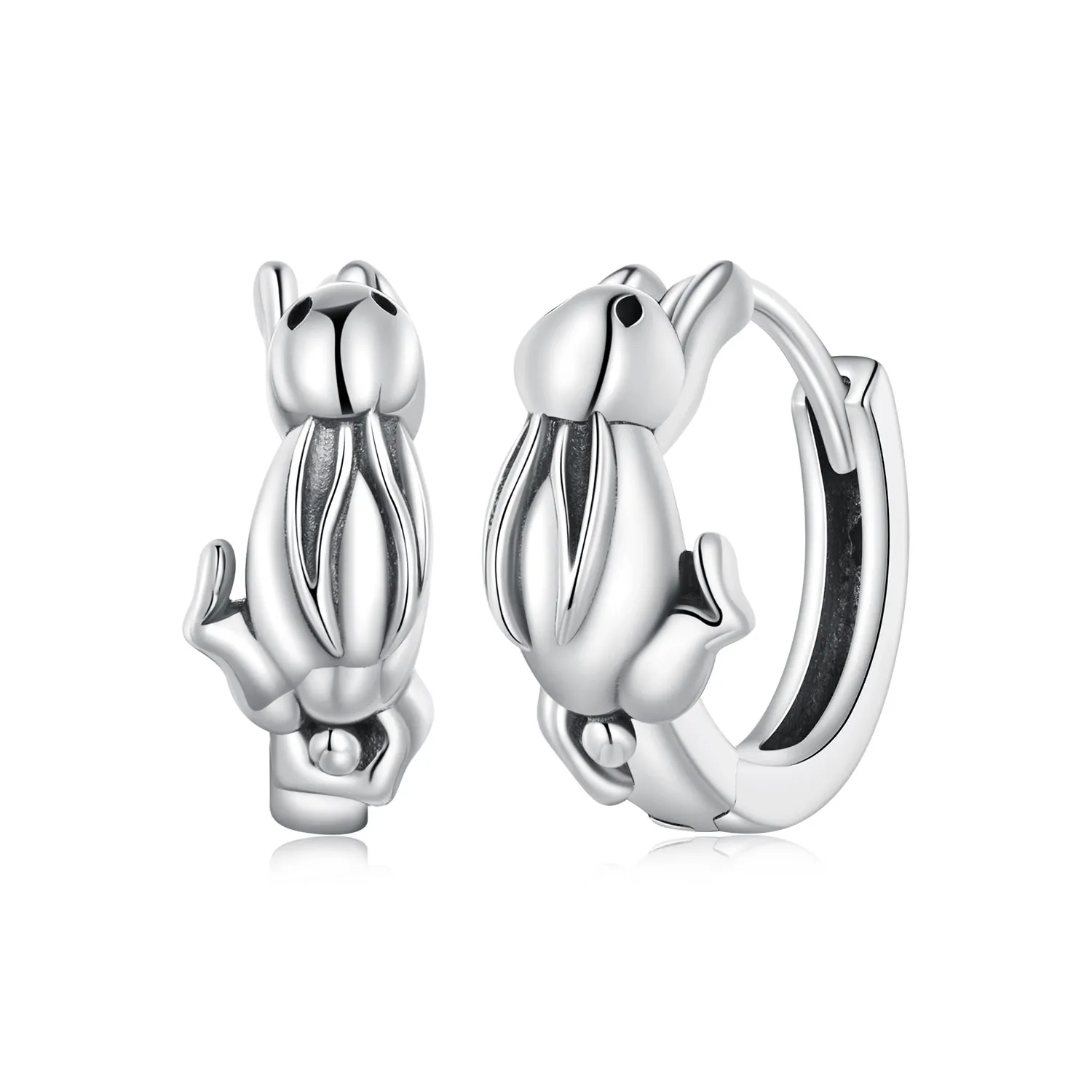 pandora style rabbit hoop earrings sce1616