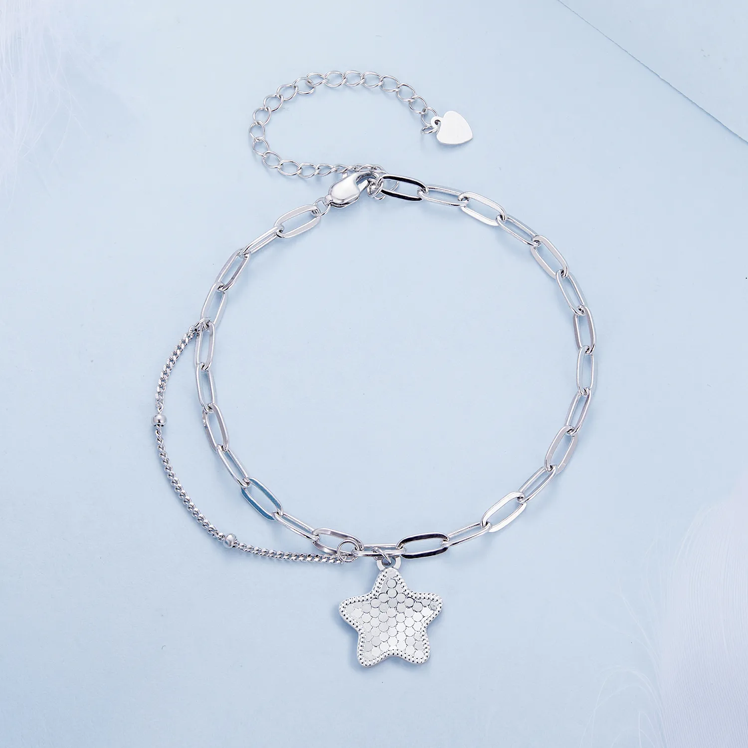 Pandora Style Shining Star Chain Bracelet - BSB137