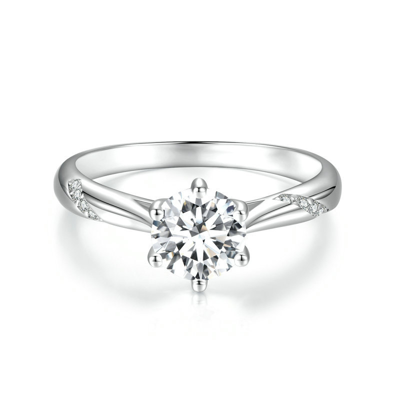 pandora style simple moissanite ring one certificate msr003