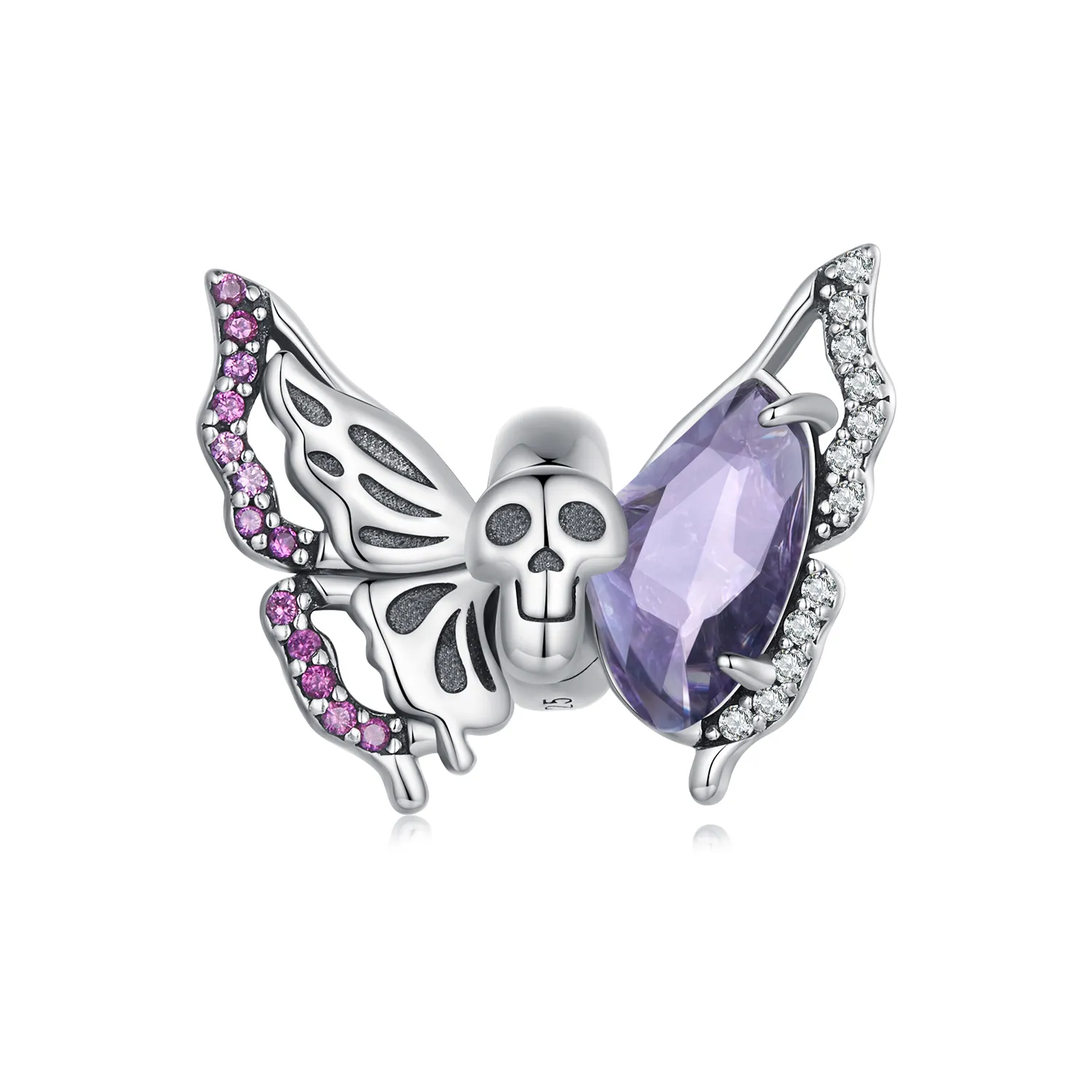 pandora style skeleton butterfly charm bsc911