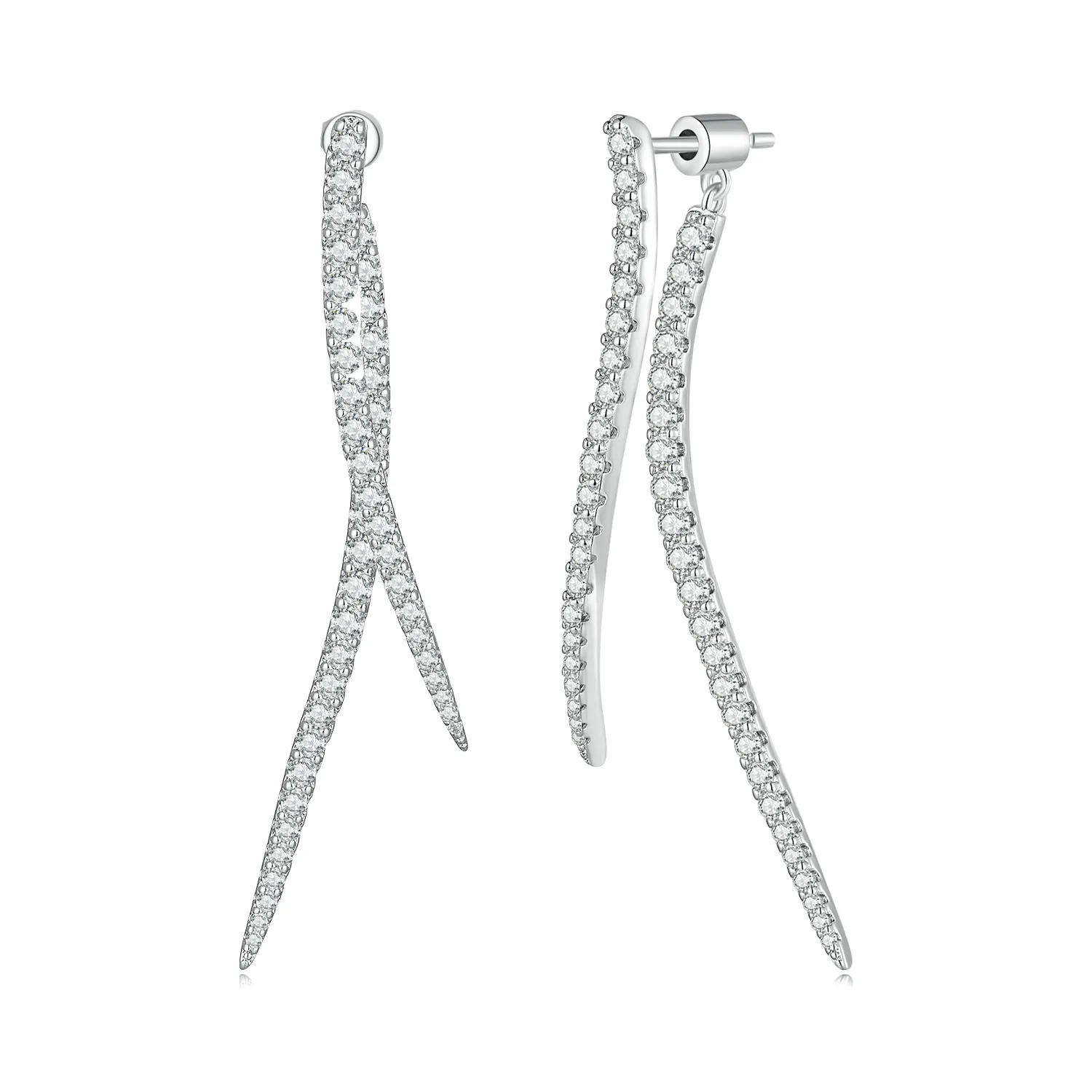 Pandora Style Smart Tassel Long Stud Earrings - YIE227