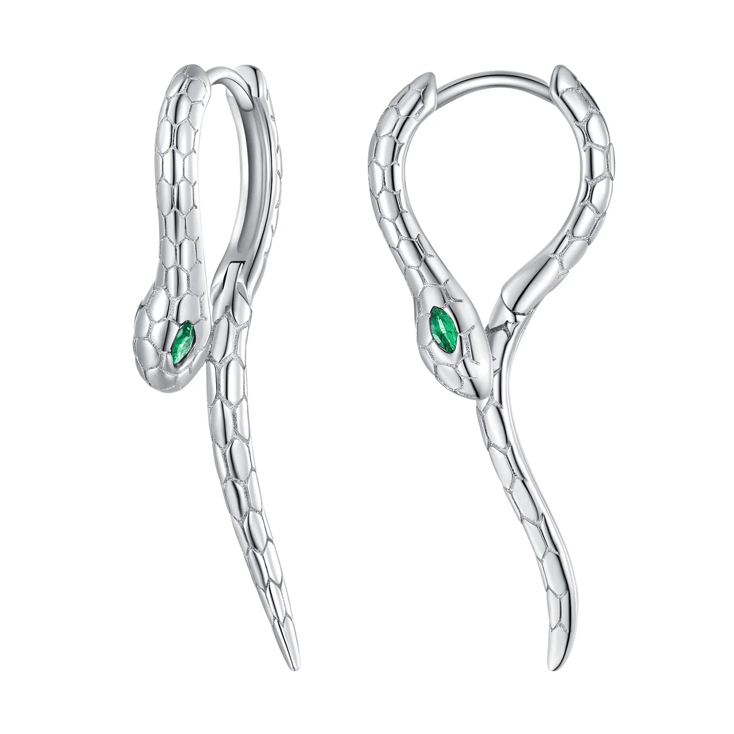 Pandora Style Snake Hoop Earrings - BSE792