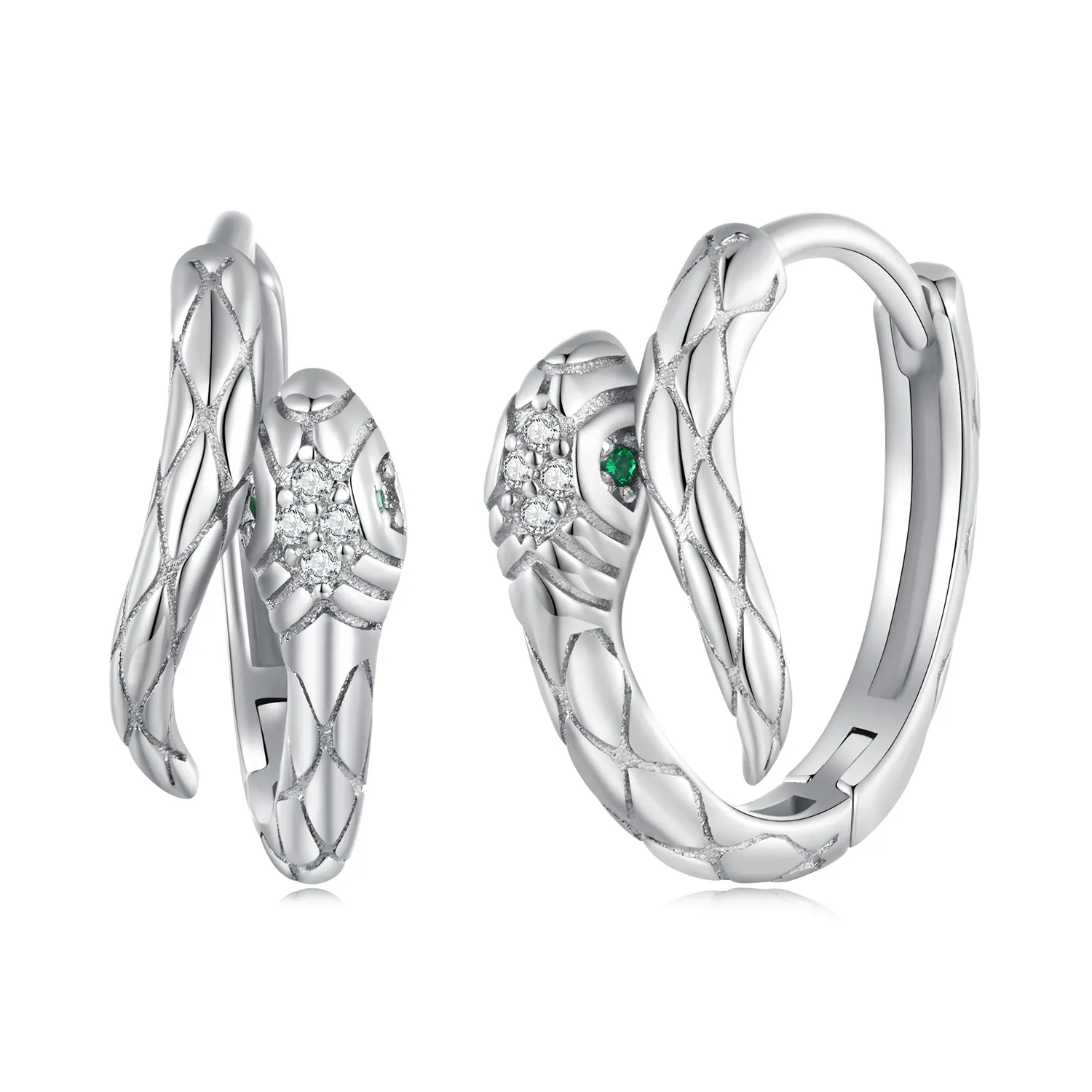 Pandora Style Spirit Snake Hoop Earrings - BSE818