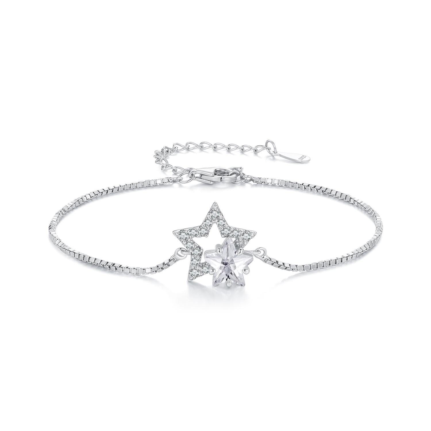pandora style star chain bracelet bsb143