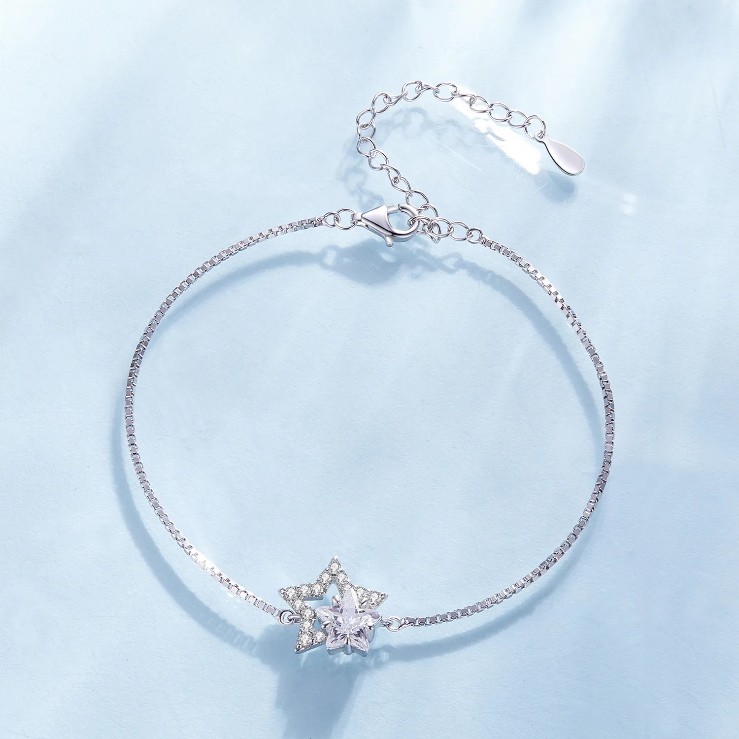 Pandora Style Star Chain Bracelet - BSB143