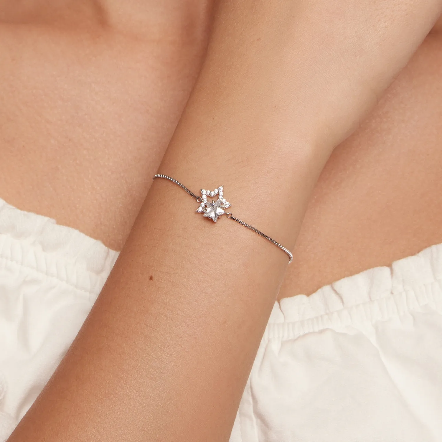 Pandora Style Star Chain Bracelet - BSB143