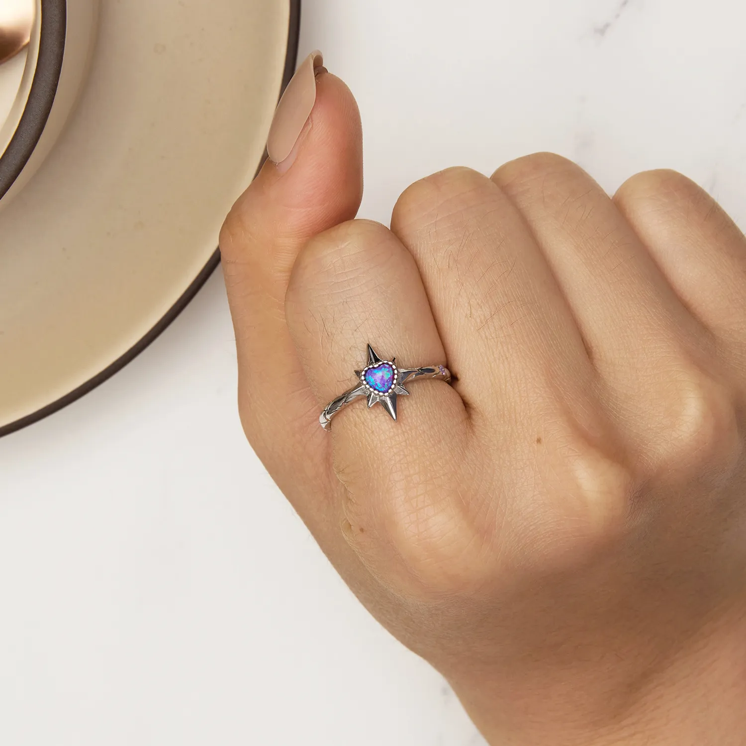 Pandora Style Star Ring - BSR455