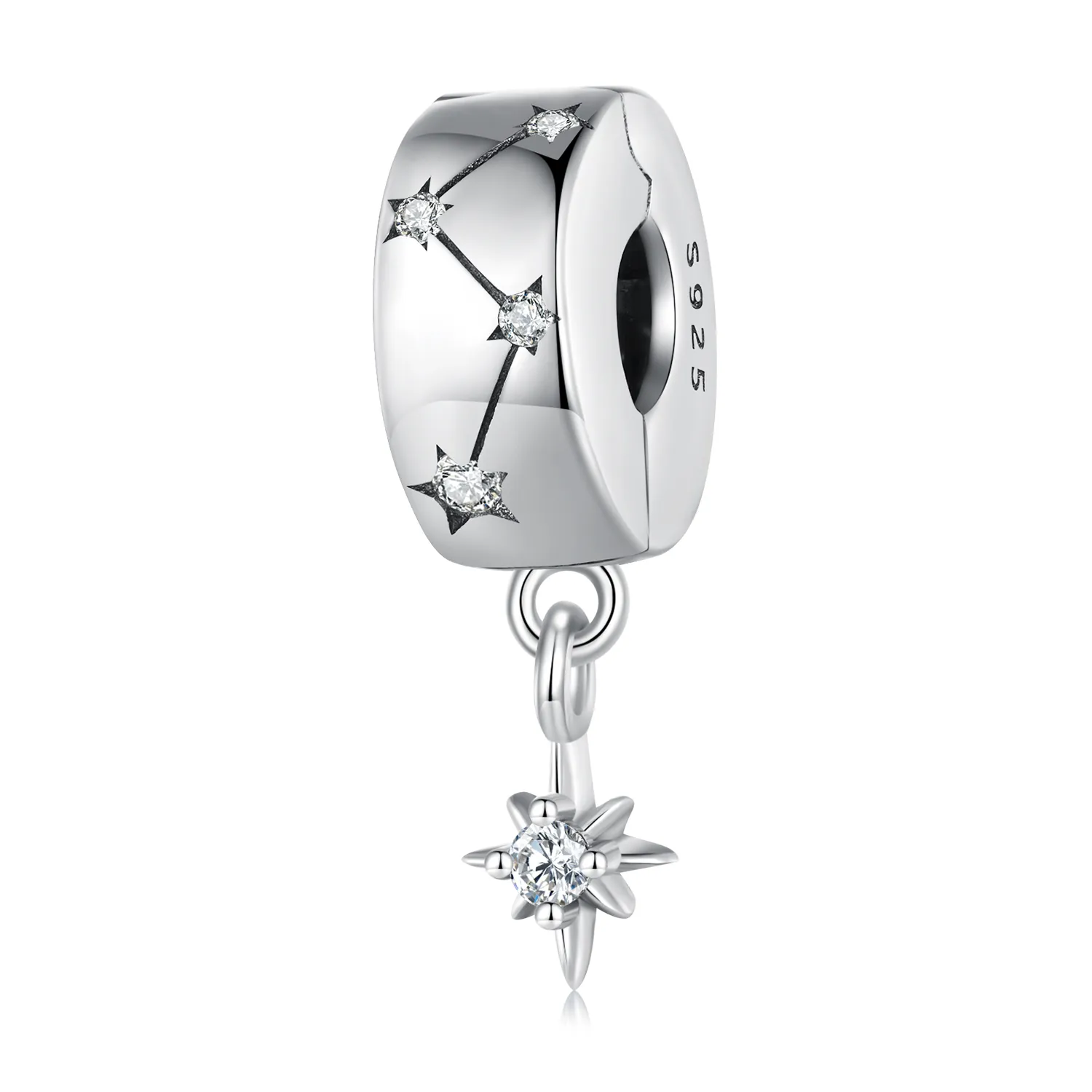 Pandora Style Starburst Circle Clip - BSC808!