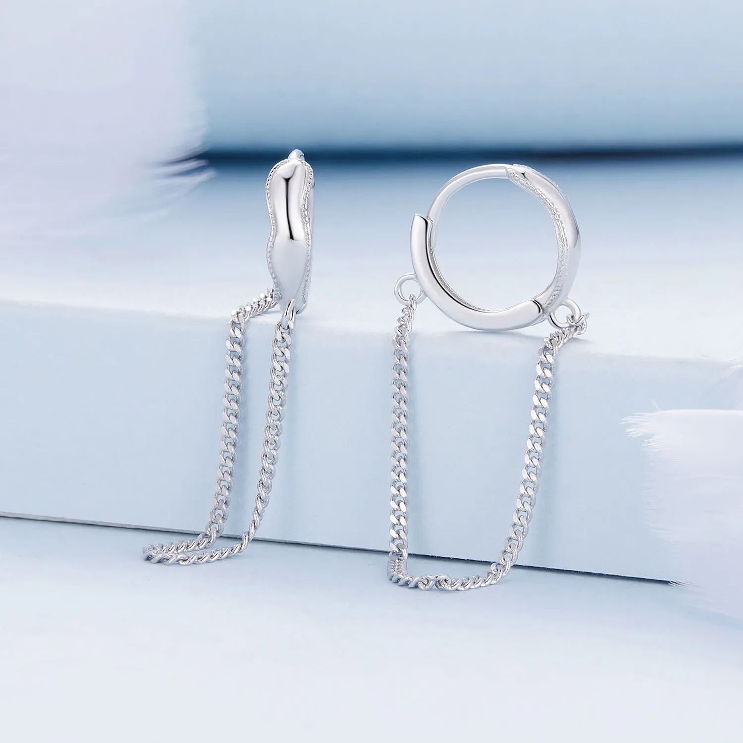 Pandora Style Tassel Hoop Earrings - BSE897