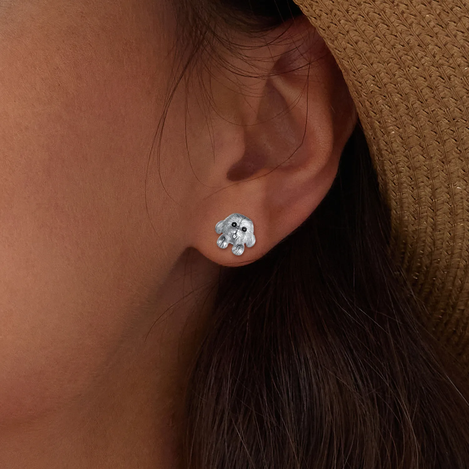 Pandora Style Teddy Studs Earrings - SCE1631