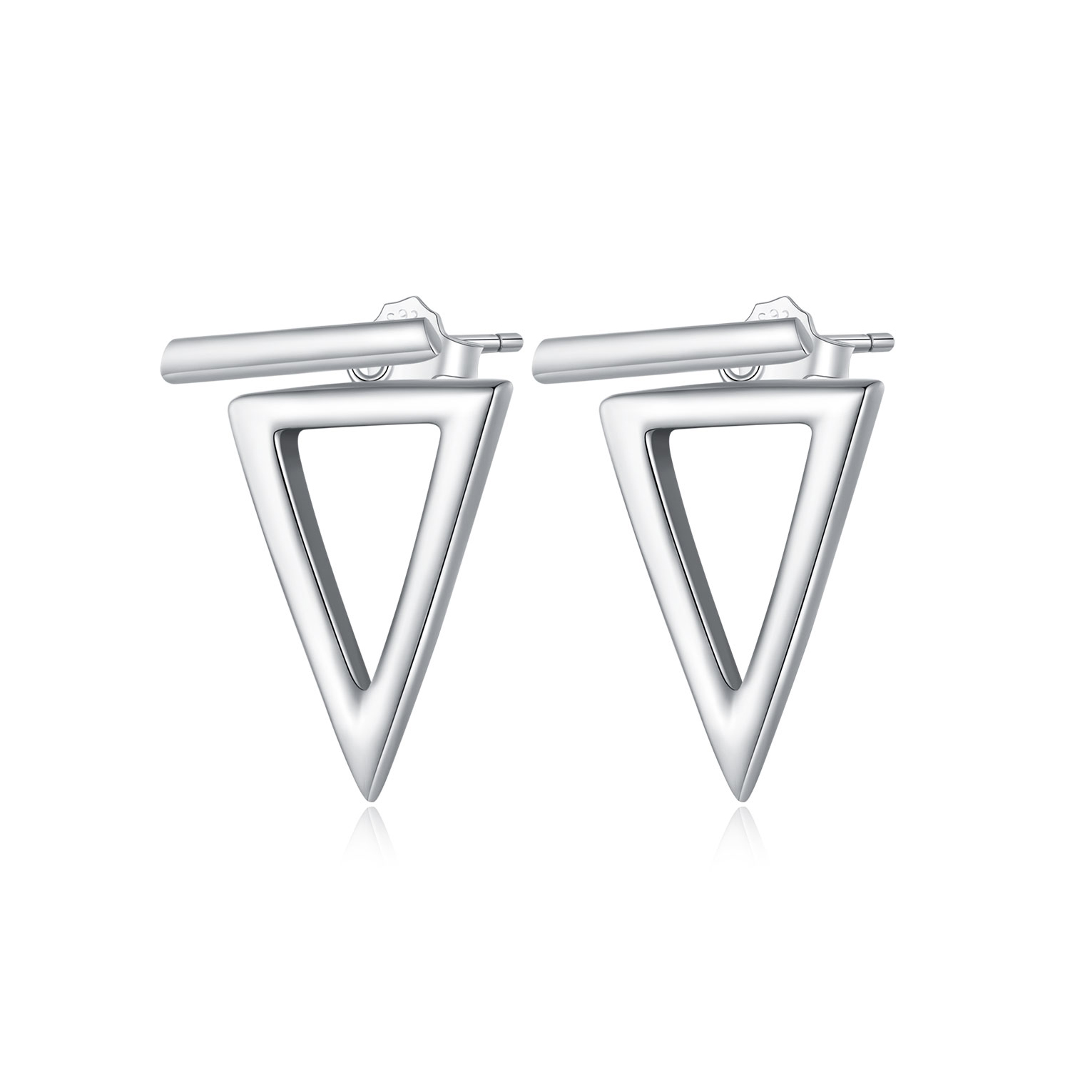 pandora style triangle studs earrings bse900