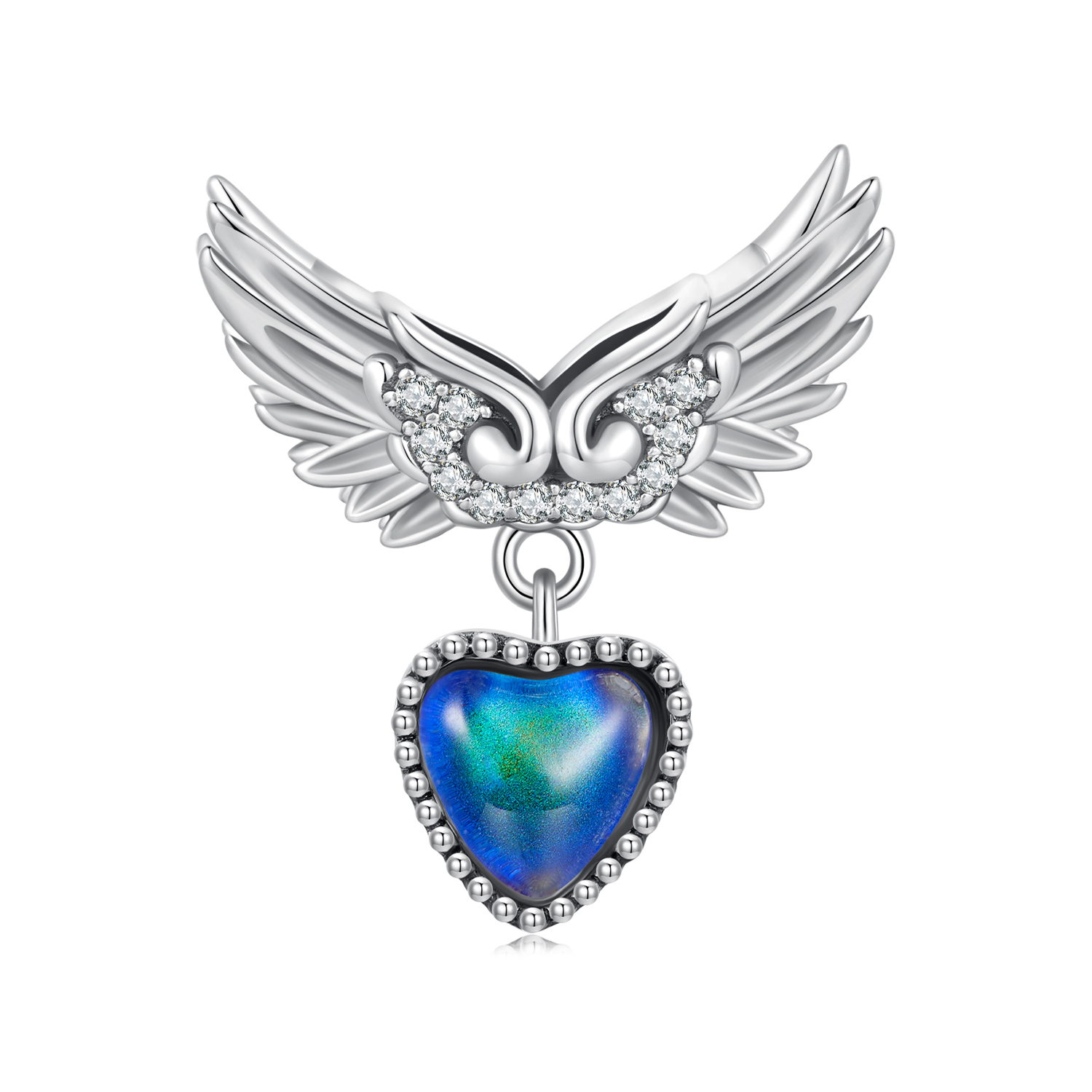 pandora style wings guardian emotional stone charm scc2581