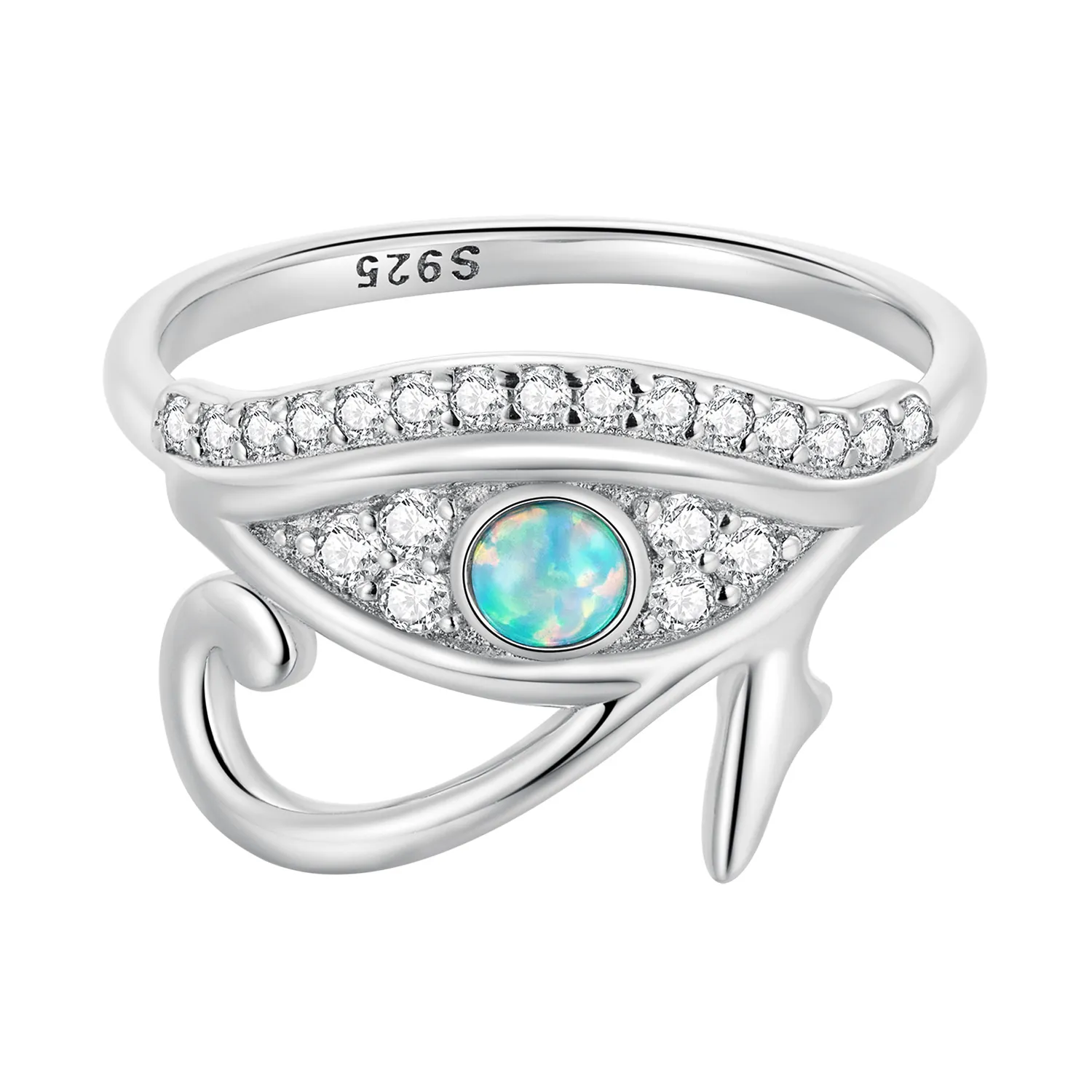 pandora style zircon eye of horus ring bsr403