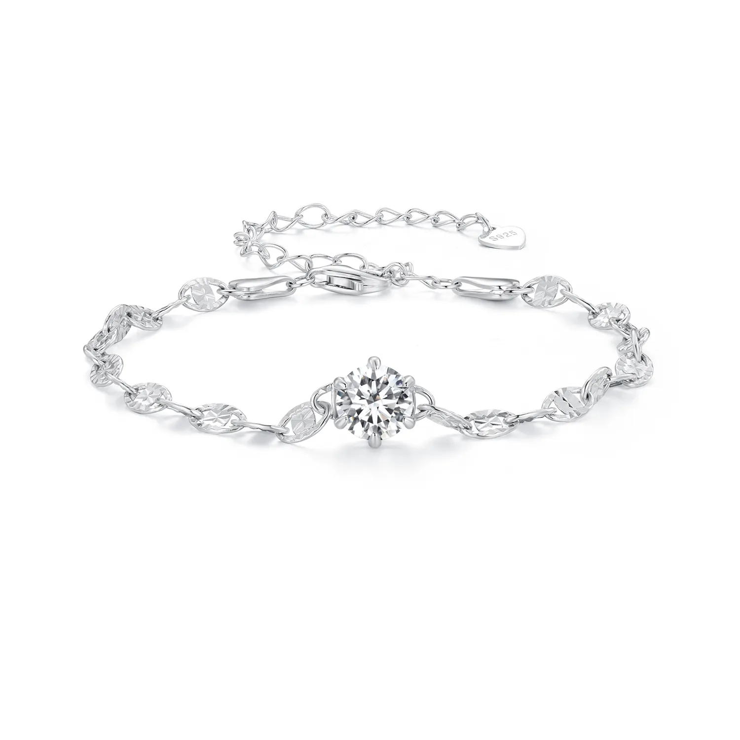 Pandora Style Zircon Fine Sparkle Chain Bracelet - BSB142