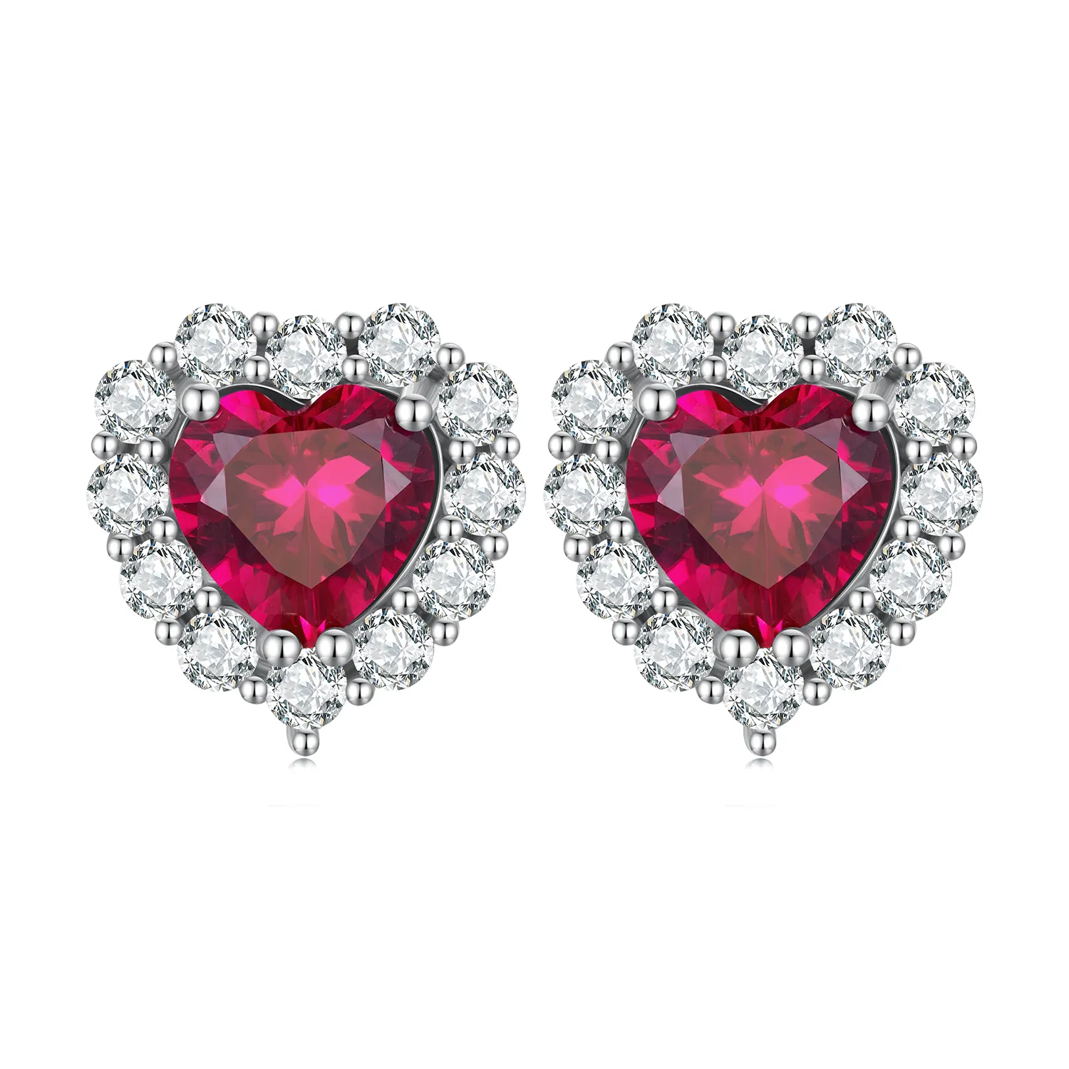 Pandora Style Zircon Love Studs Earrings - SCE1577