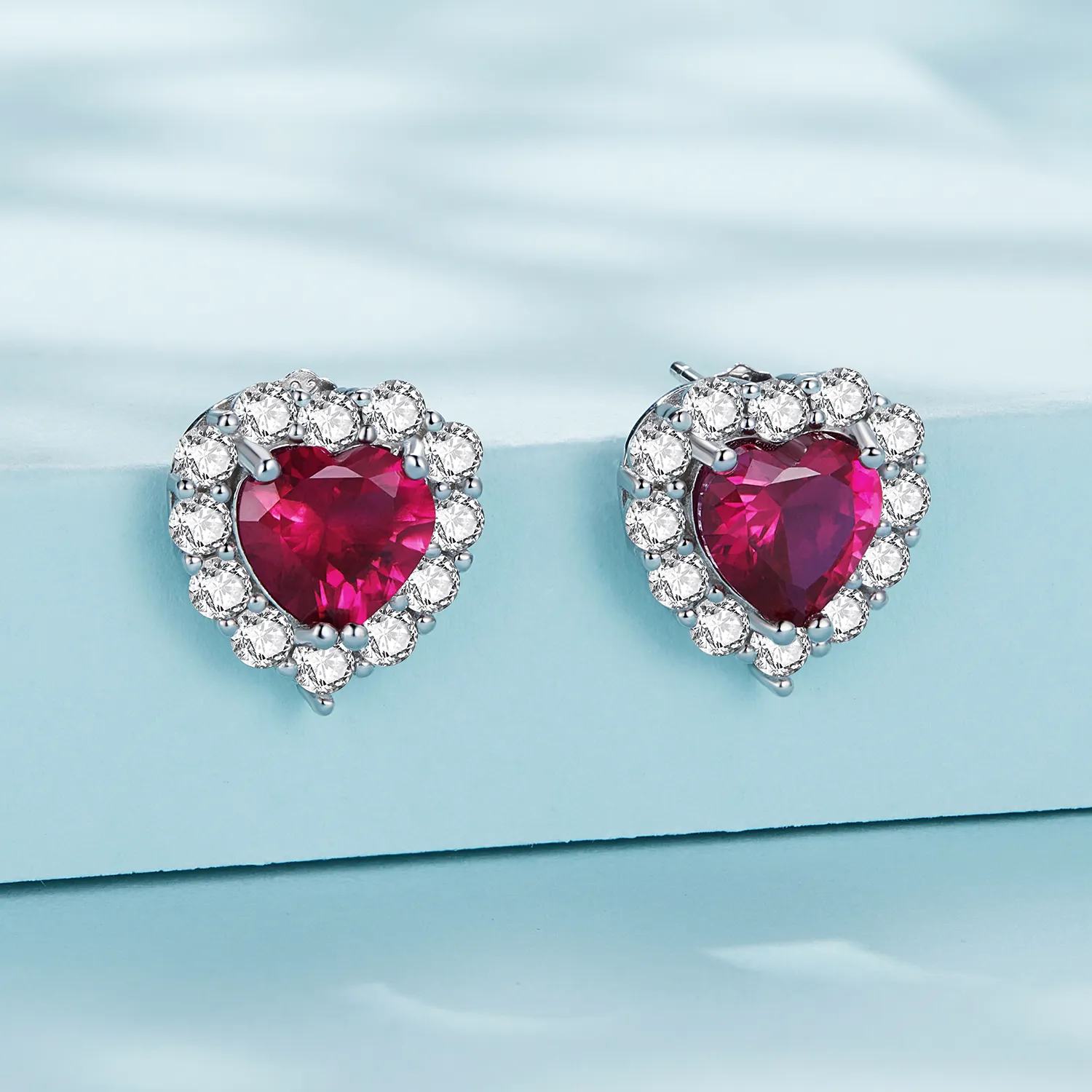 Pandora Style Zircon Love Studs Earrings - SCE1577