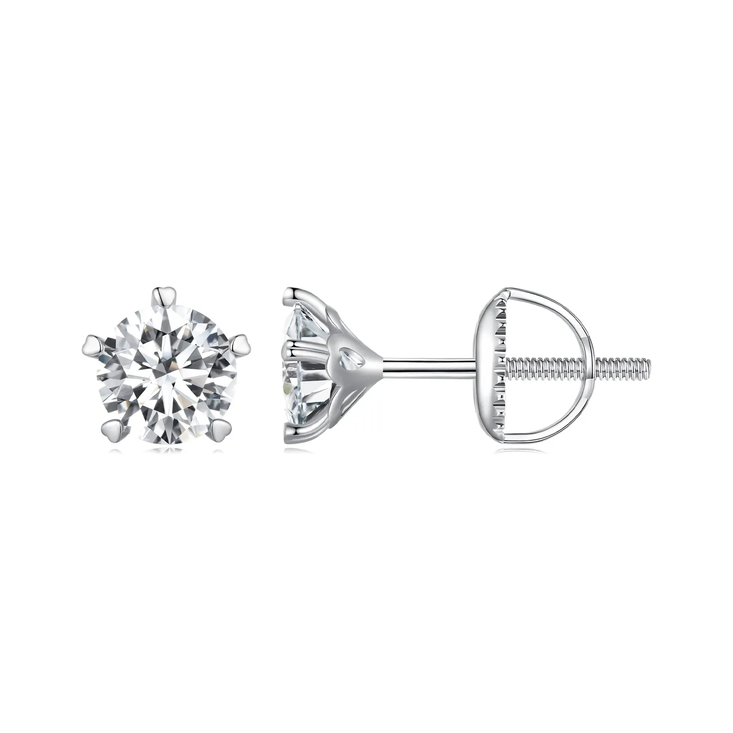 Pandora-inspired 0.5Ct Moissanite Stud Earrings - MSE024-S