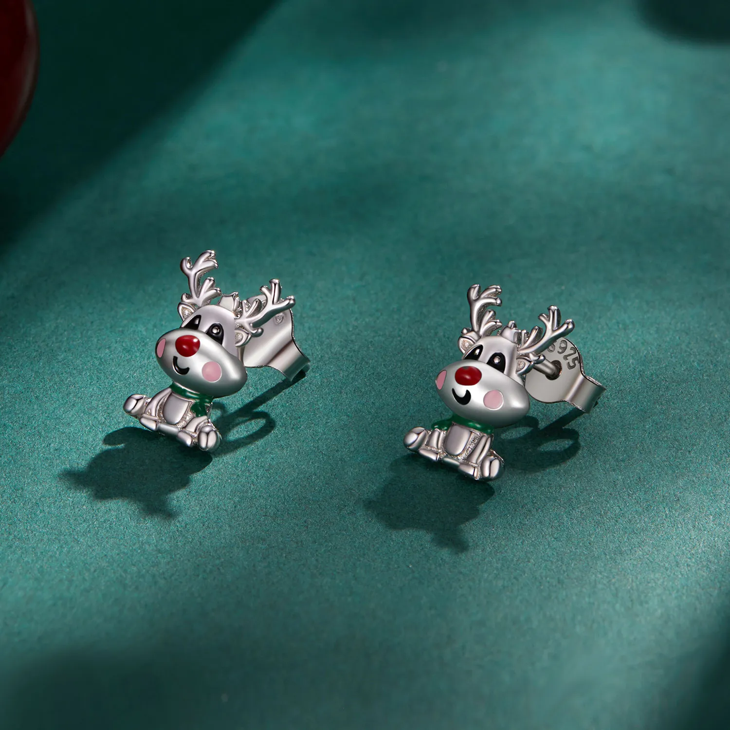 Pandora-inspired Christmas Reindeer Studs Earrings - BSE920