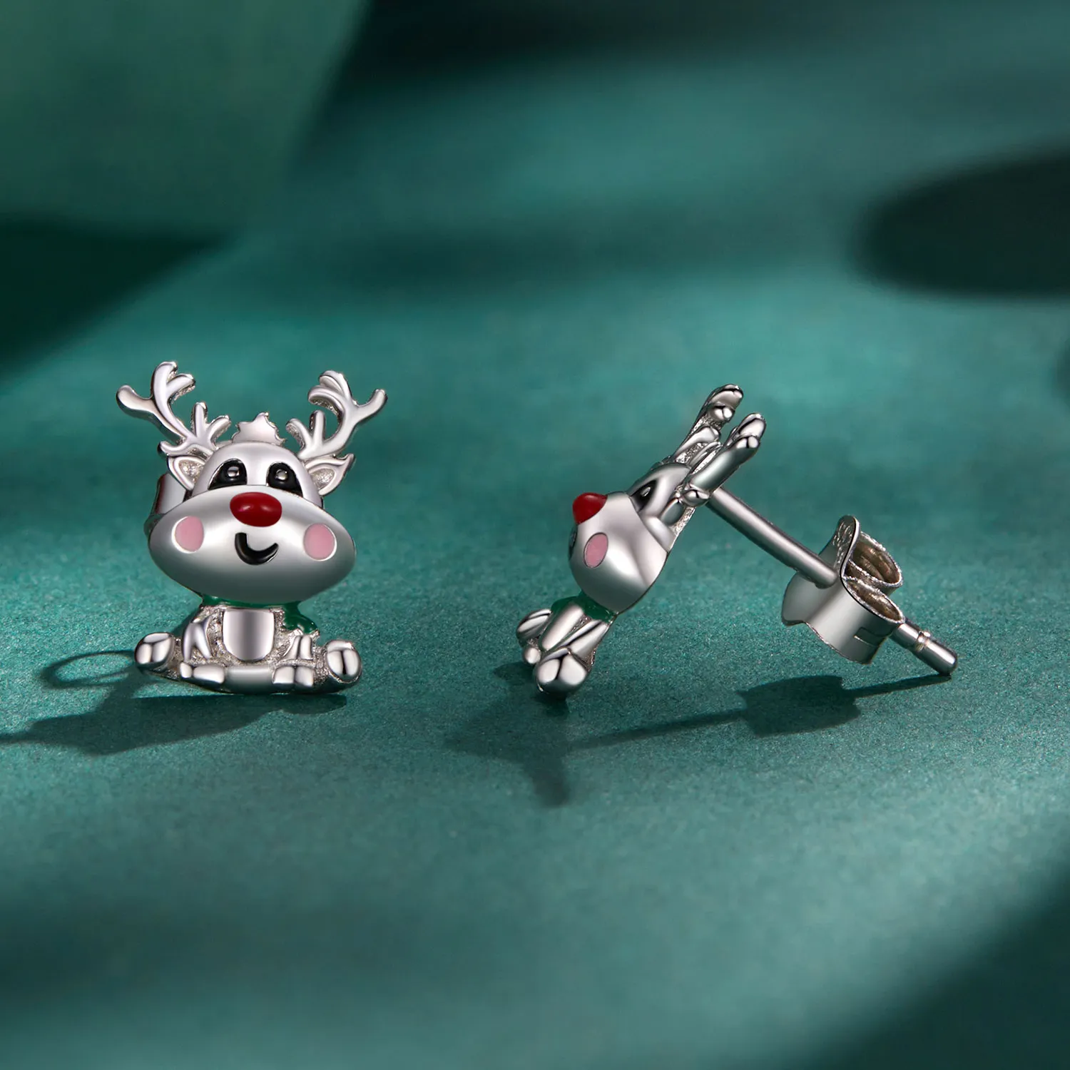 Pandora-inspired Christmas Reindeer Studs Earrings - BSE920