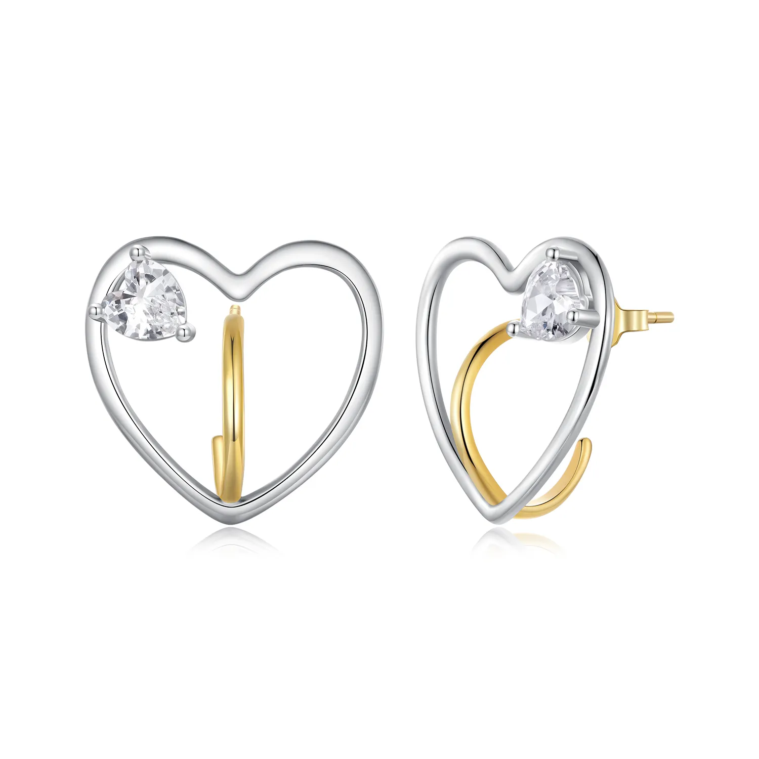 pandora inspired love studs earrings bse888