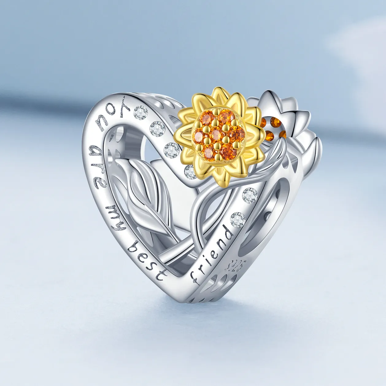 Pandora-style Sunflower Charm - BSC839