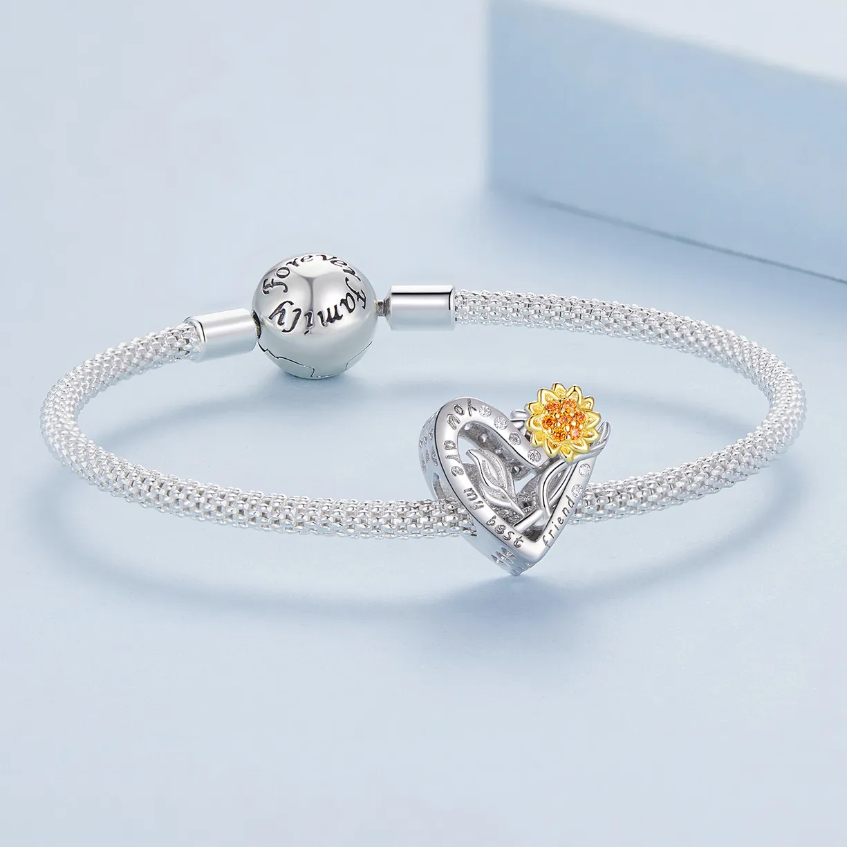 Pandora-style Sunflower Charm - BSC839