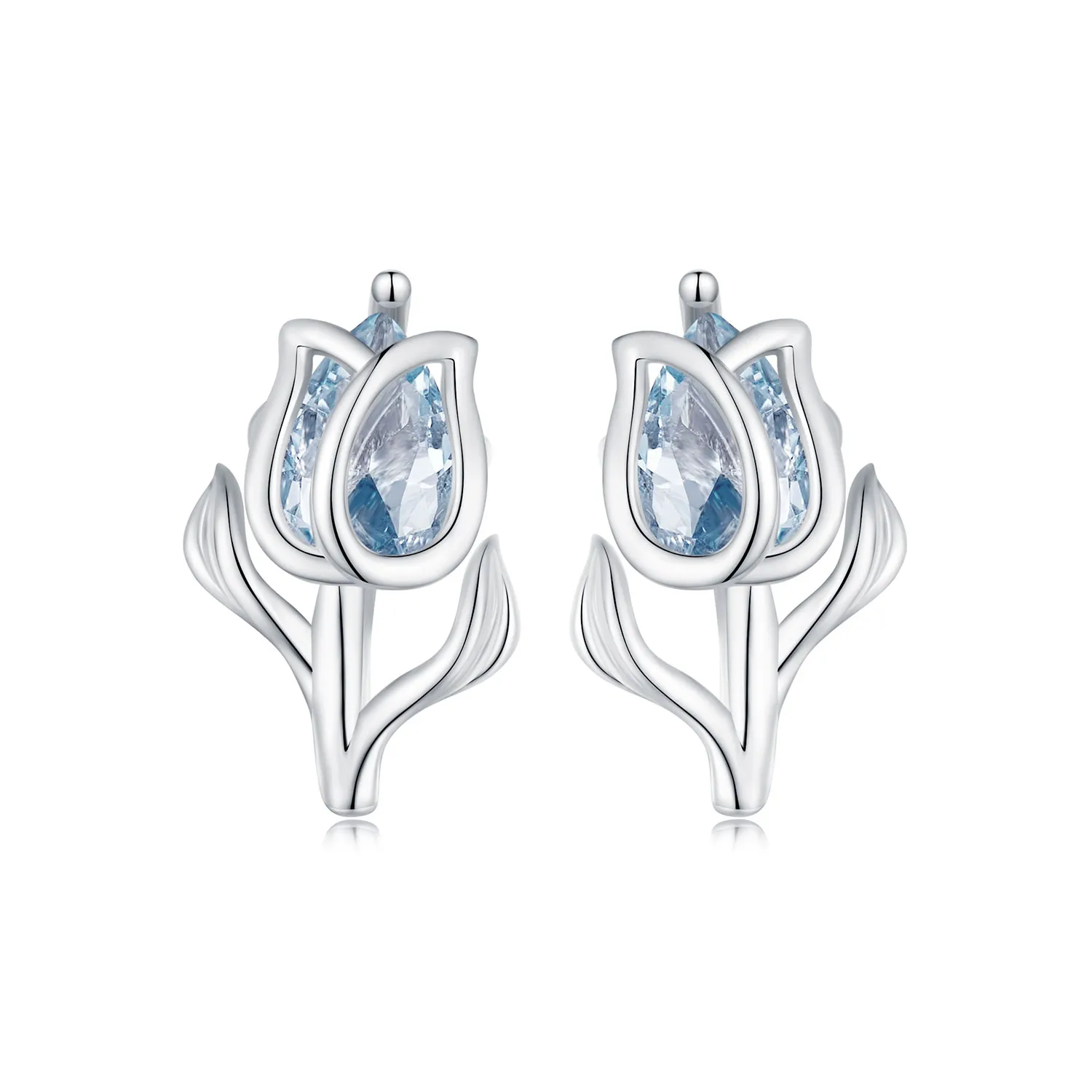 Pandora-style Tulip Stud Earrings - BSE873