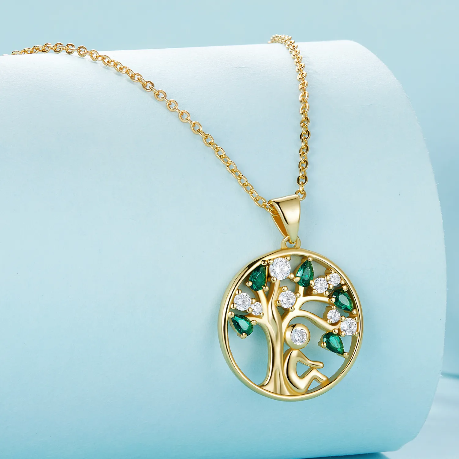 stunning Golden Life Tree Necklace - SCN094-B in Pandora style